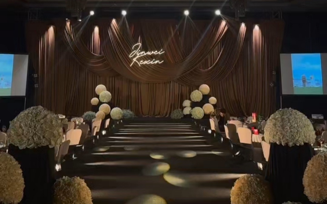 韩式简约布幔婚礼，深咖永远的神！