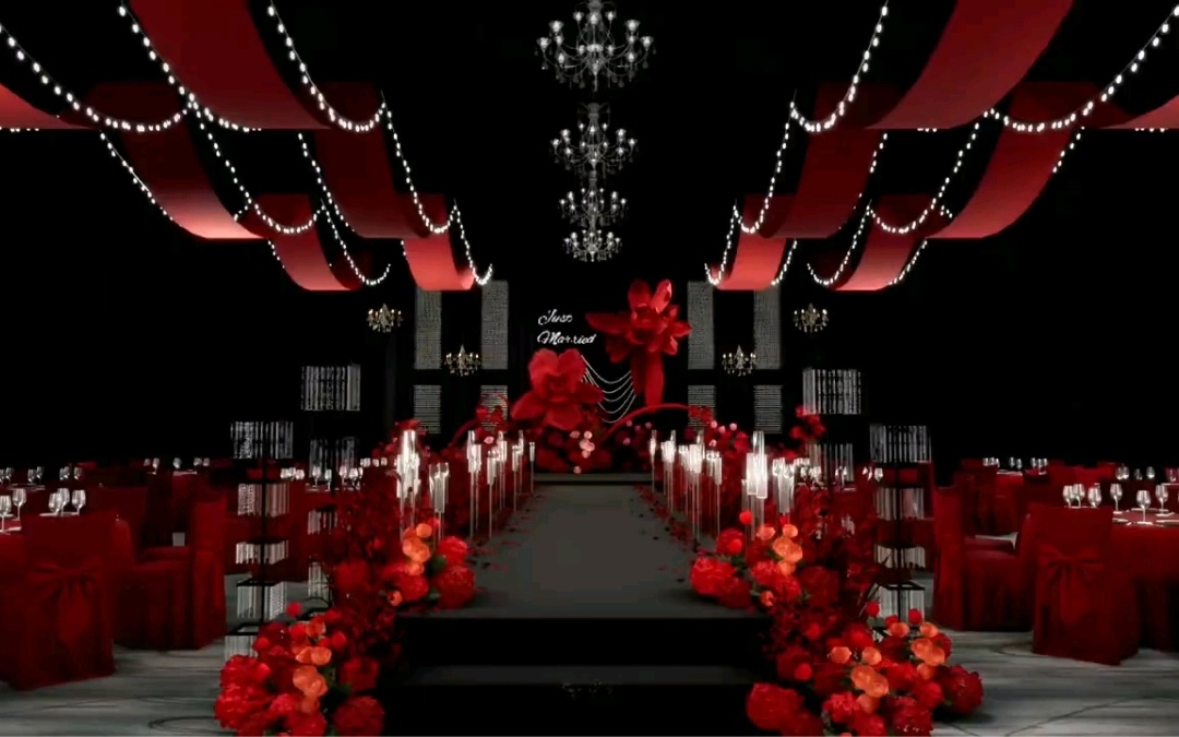 韩系风格秀场式婚礼布景