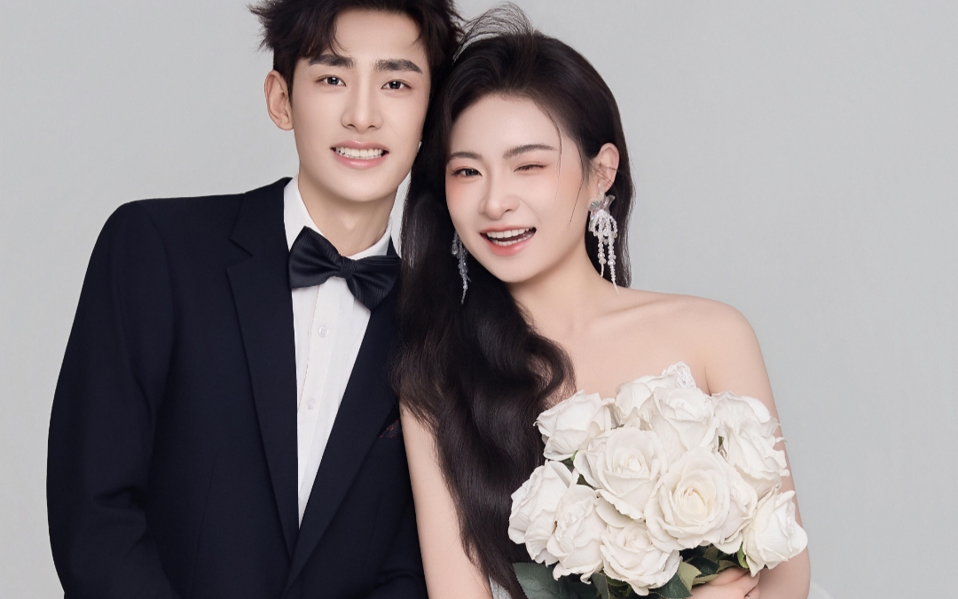 室内极简韩式婚纱照