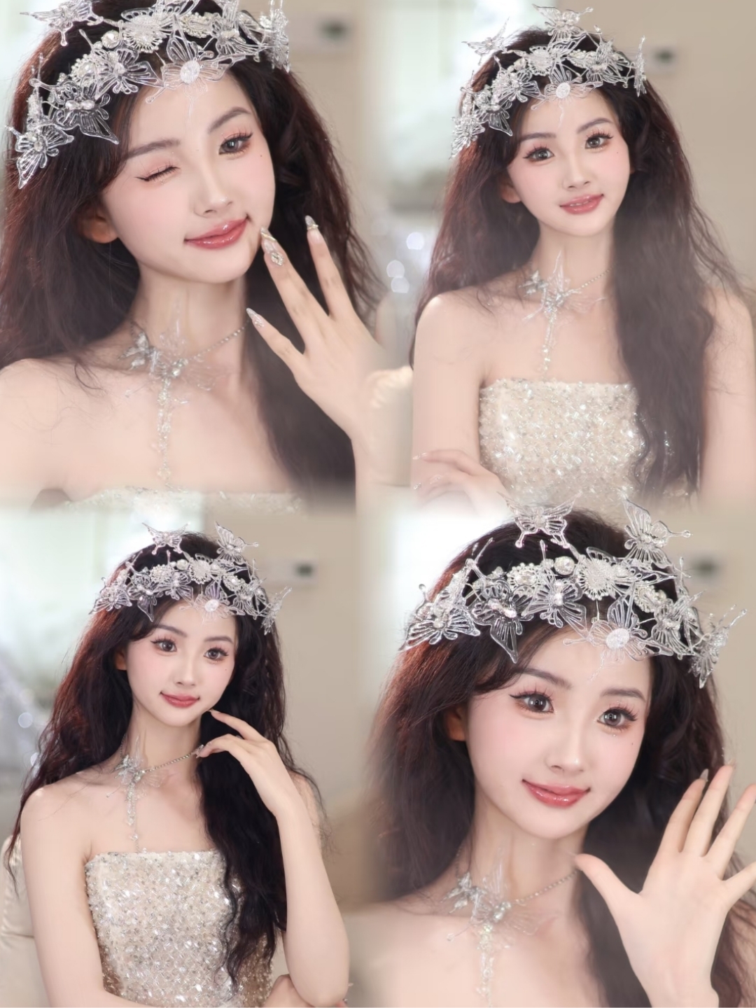 今日妆容分享～仙气满满的披发造型 甜美少女的氛围