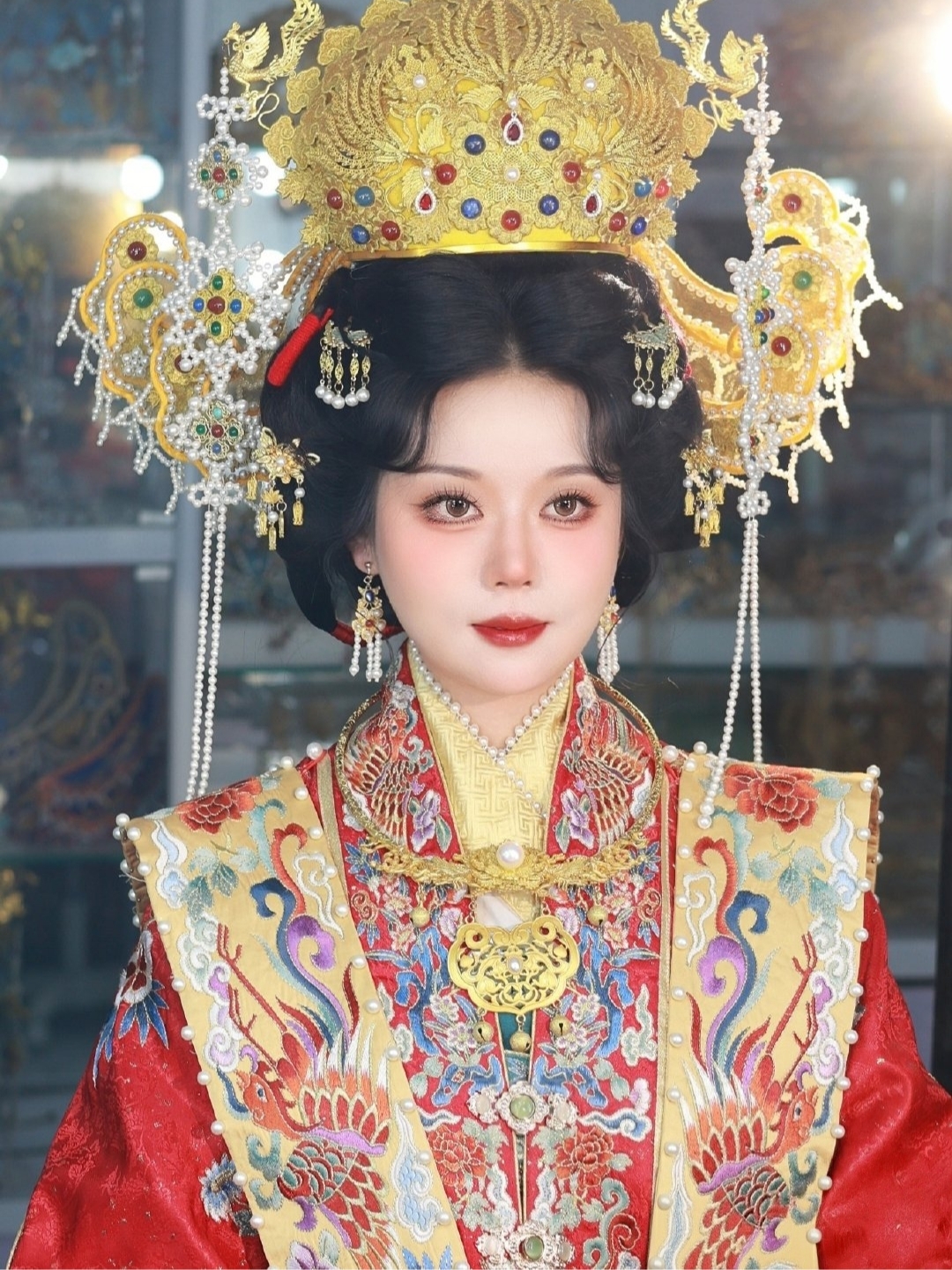 纯中式汉服婚礼跟妆1980元双化妆老师