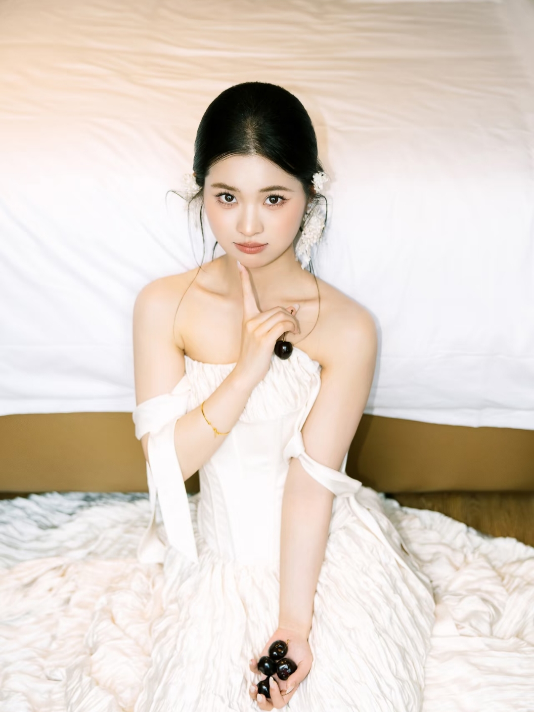 甜美可爱的晨袍造型