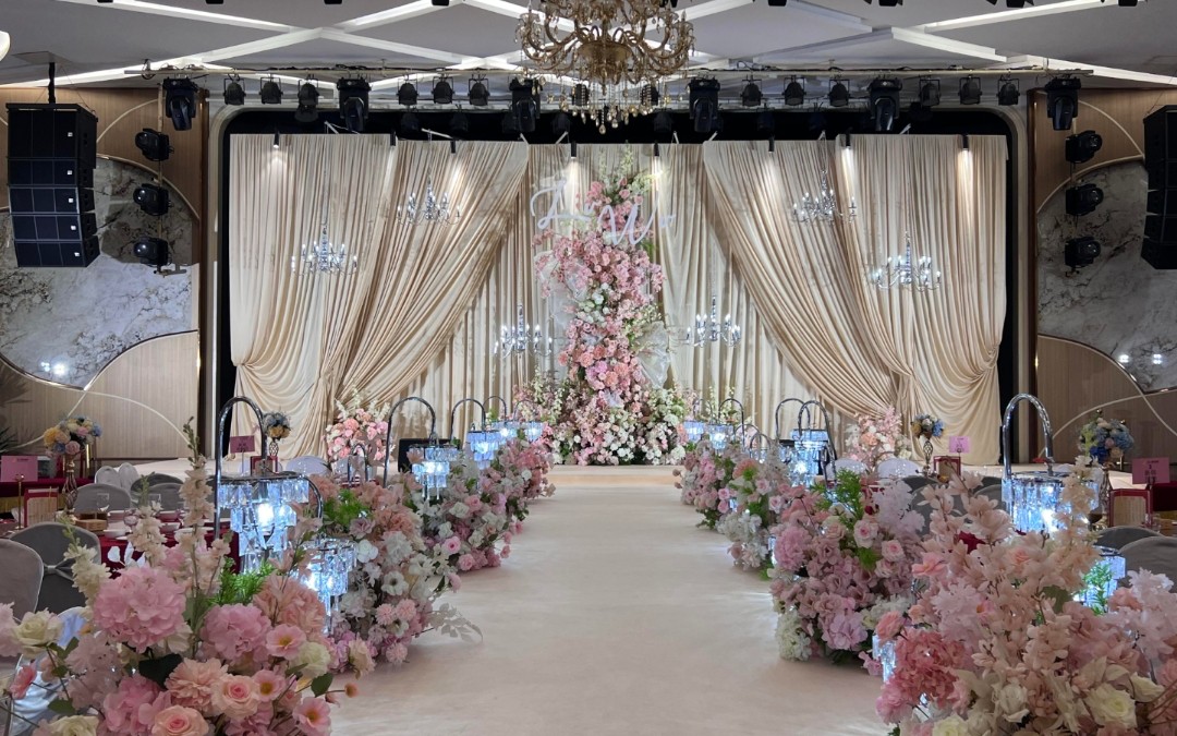 粉色韩式布幔婚礼