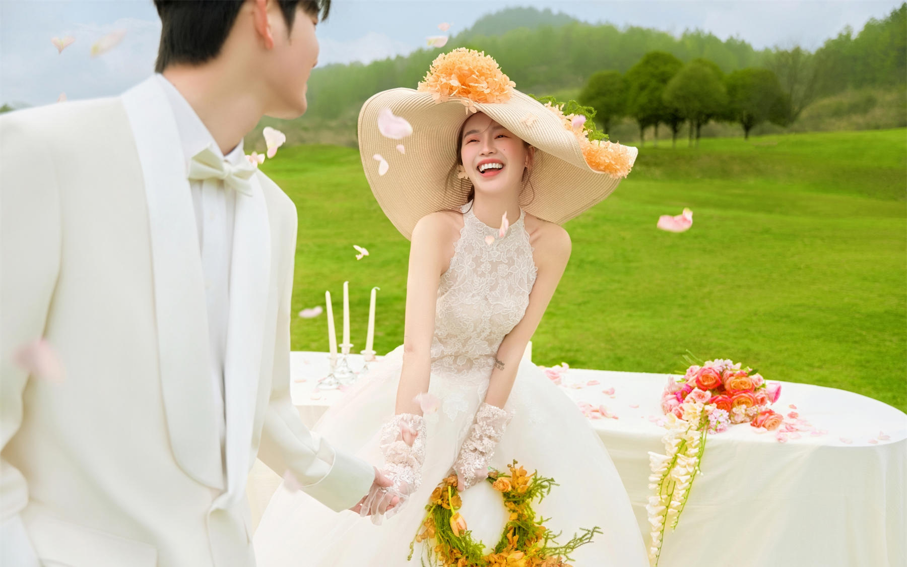 法式/森系草坪婚纱照