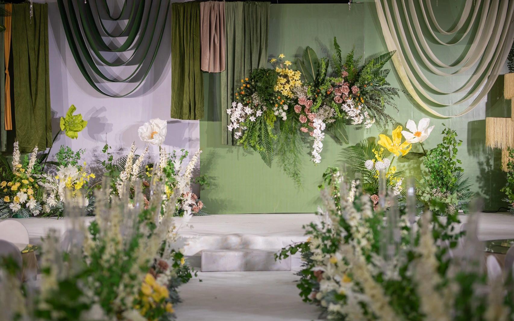 【花漾婚礼】2023简约白绿室内