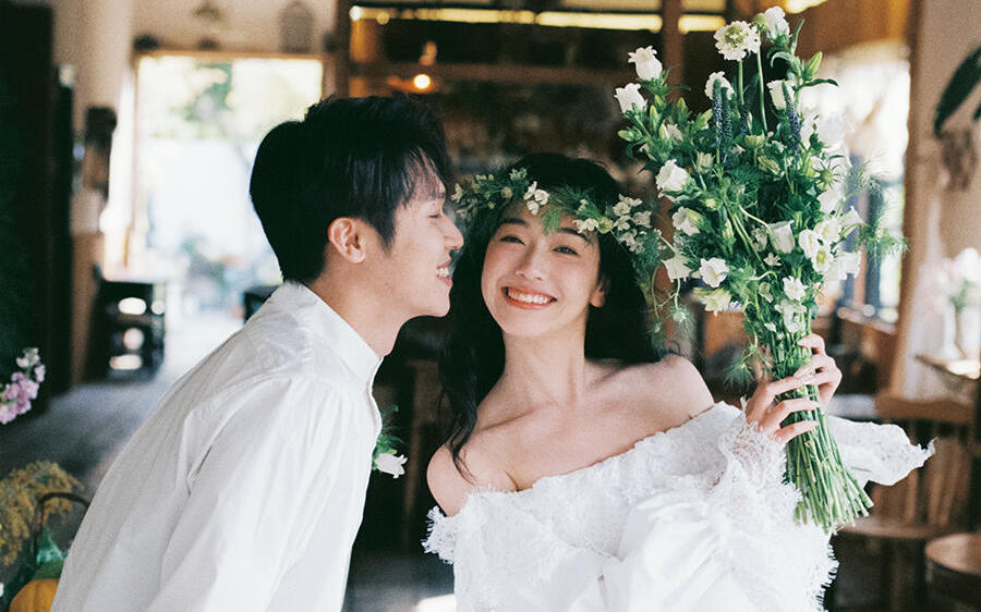 ??小眾控尖叫??花環(huán)婚紗照太絕了