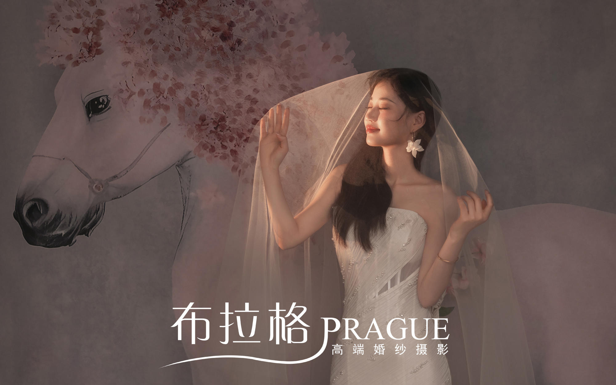 【油画客片】梦幻白马婚纱照真的巨美巨出片