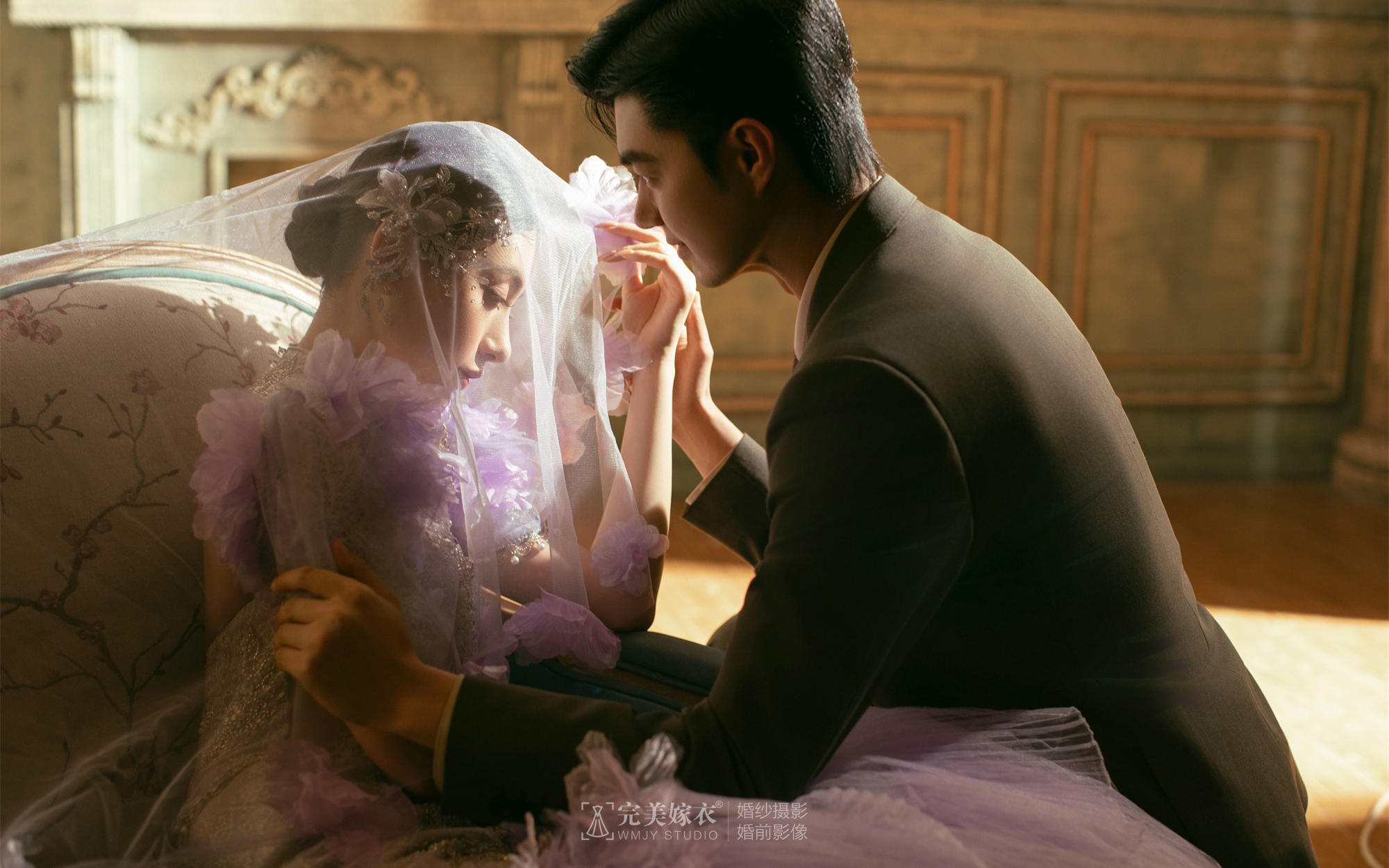 【礼赞时光】拍了组宫廷紫纱婚纱照，误以为嫁入豪门