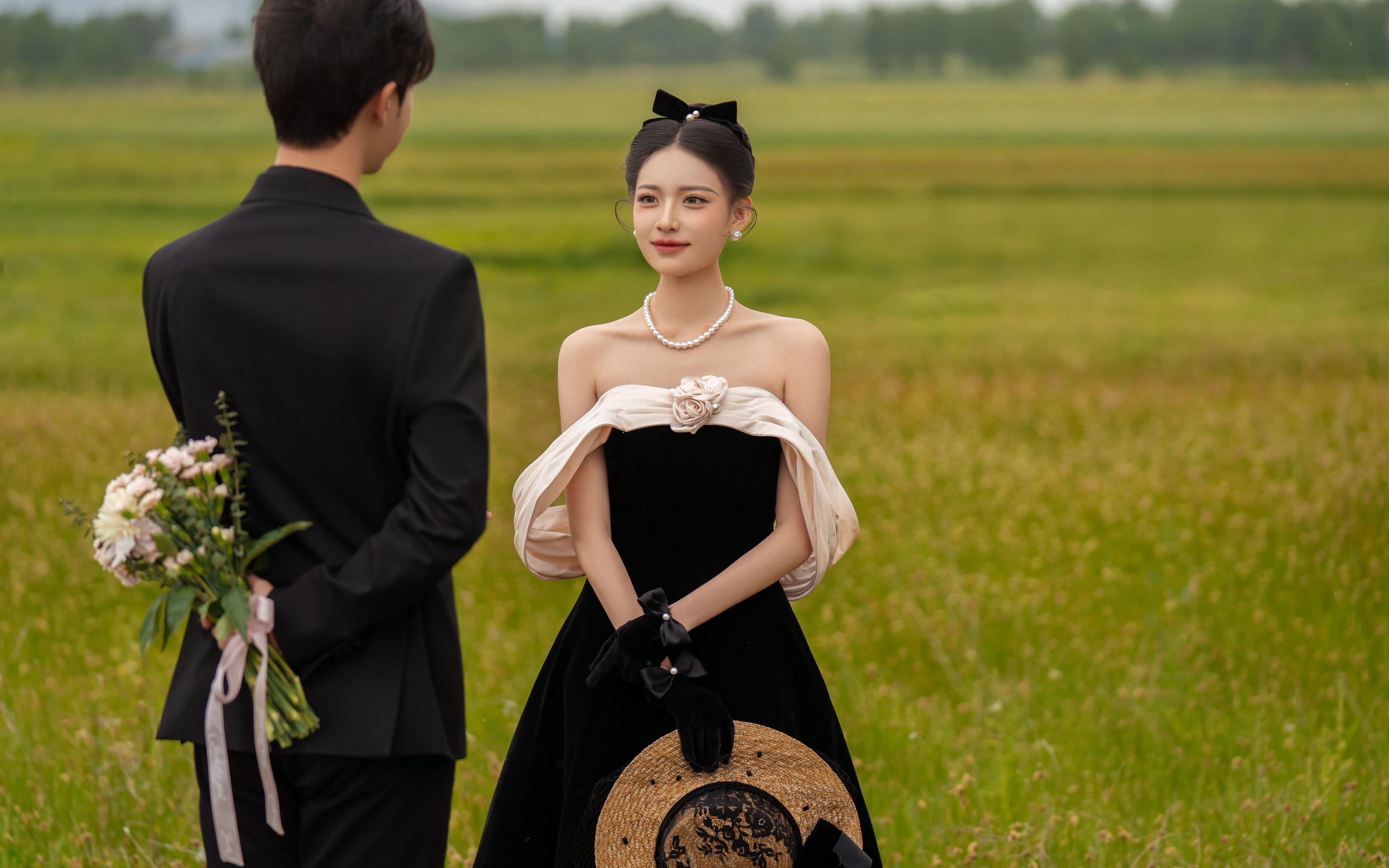 惊艳的法式油画风格婚纱照