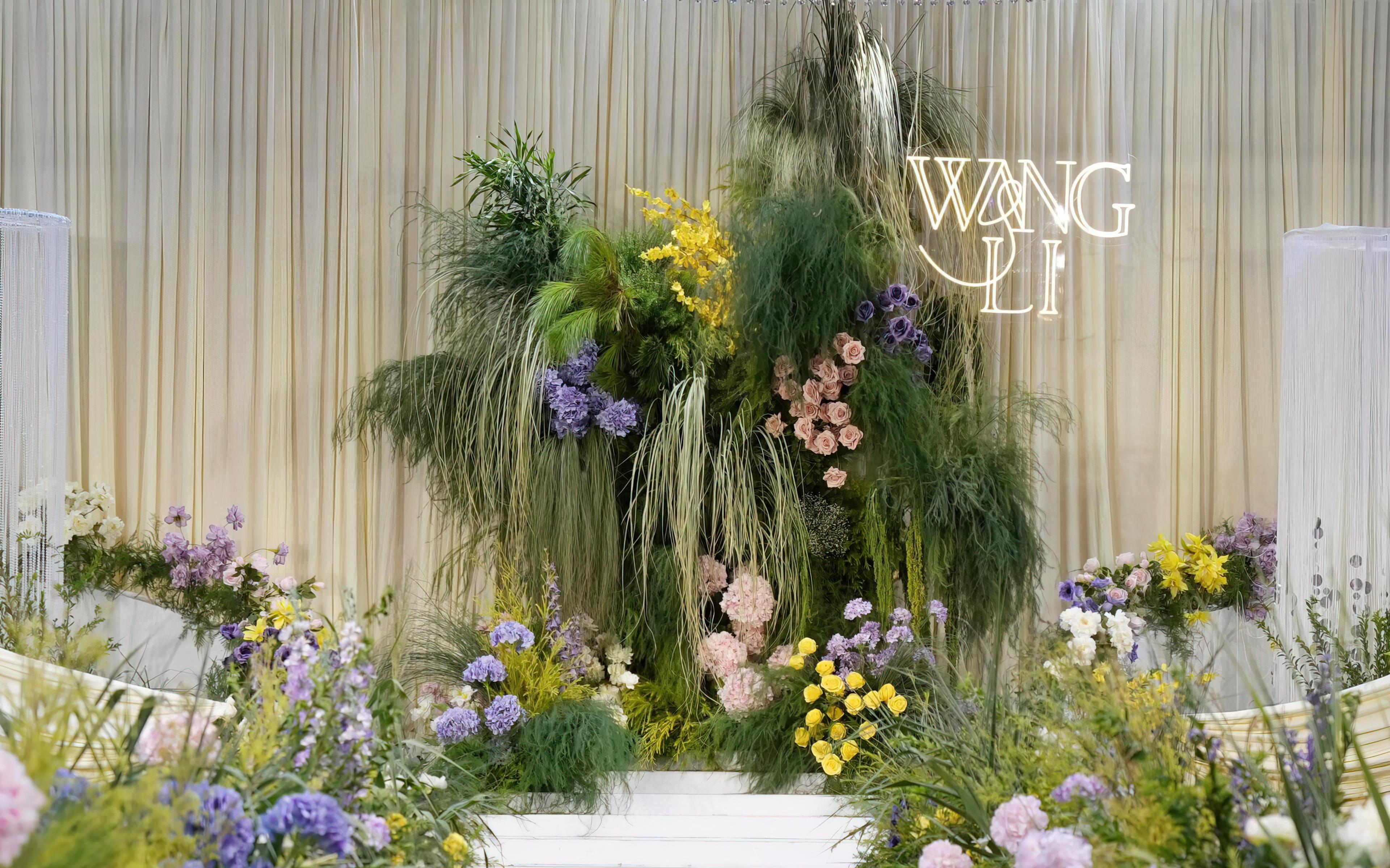 韓式風格白綠主題酒店婚禮