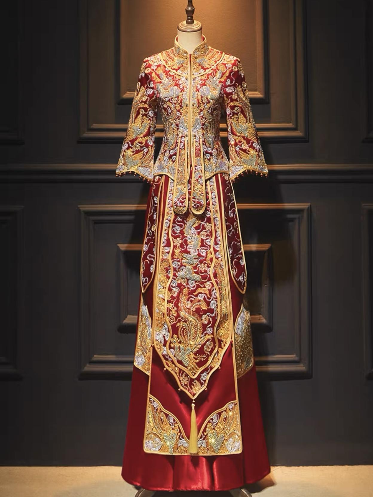 喜橙婚纱公安店 国风秀禾 显瘦