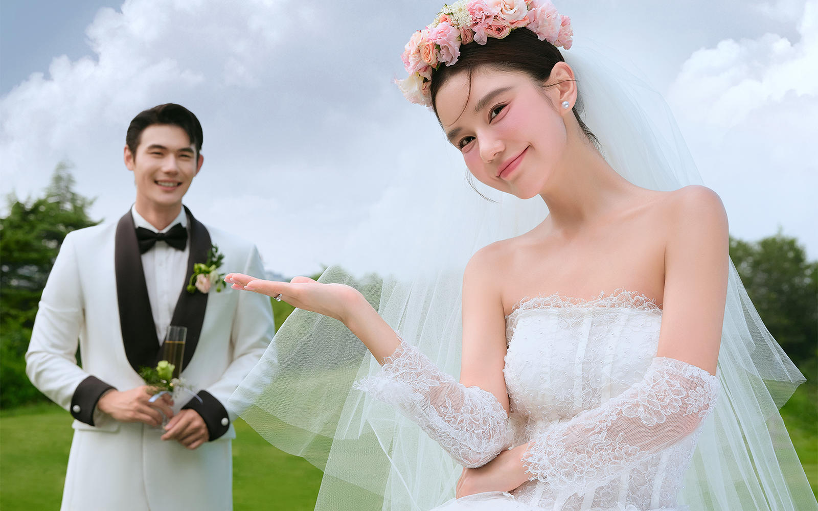 「青靛」森系草坪婚纱照
