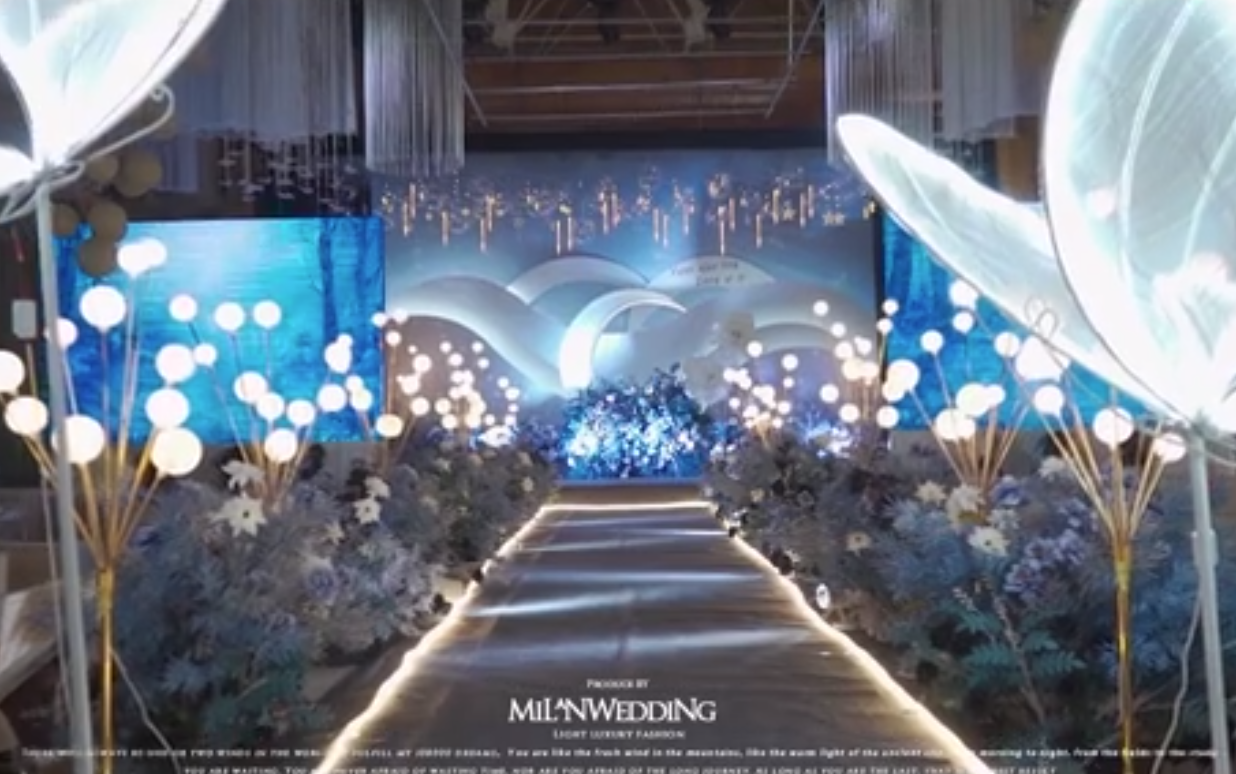 【情书】浪漫月光淡蓝婚礼