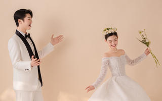 奶呼呼的韩式婚纱照，溢出镜的甜蜜浪漫