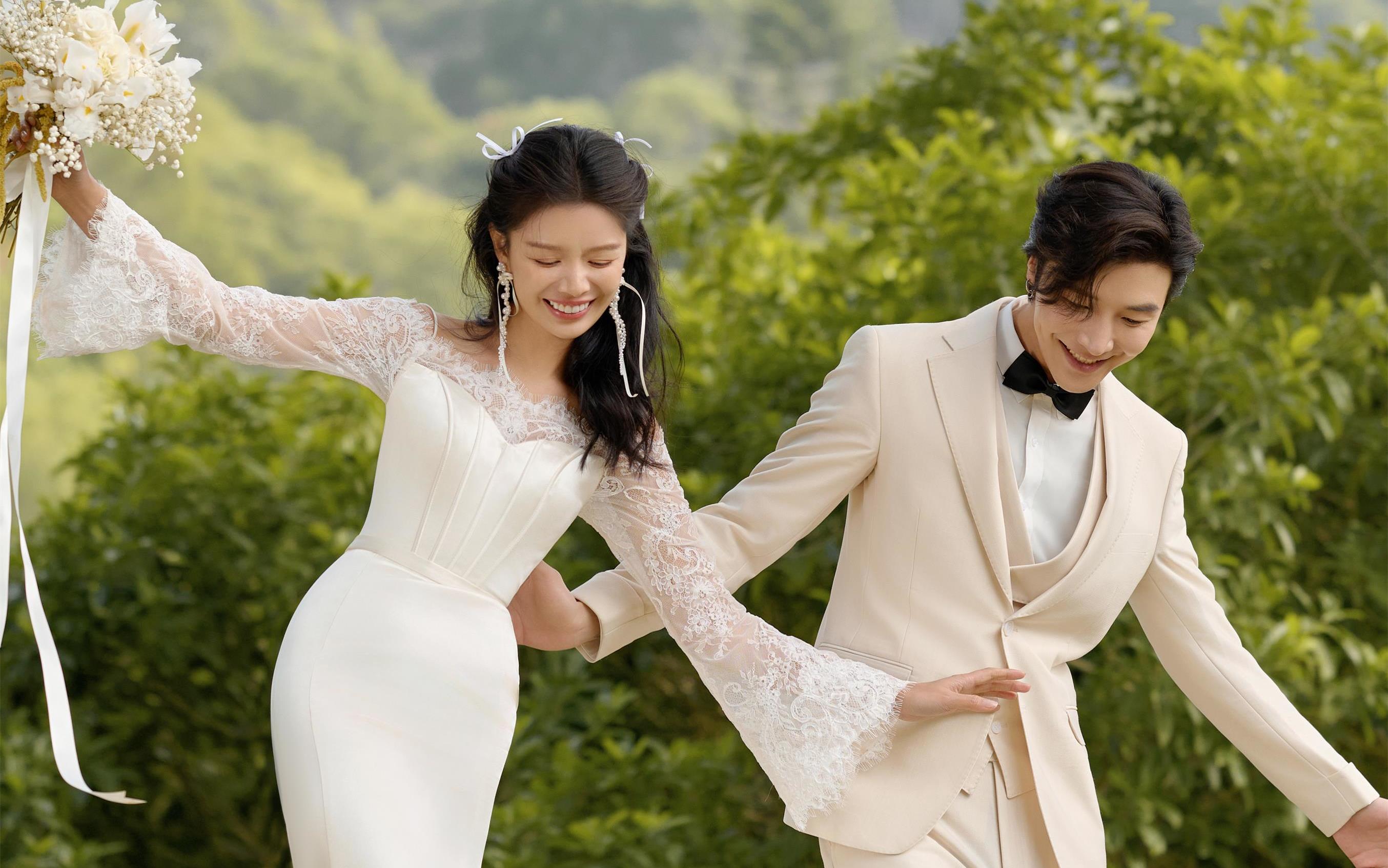 一眼就会沦陷-温柔又治愈的森系婚纱照