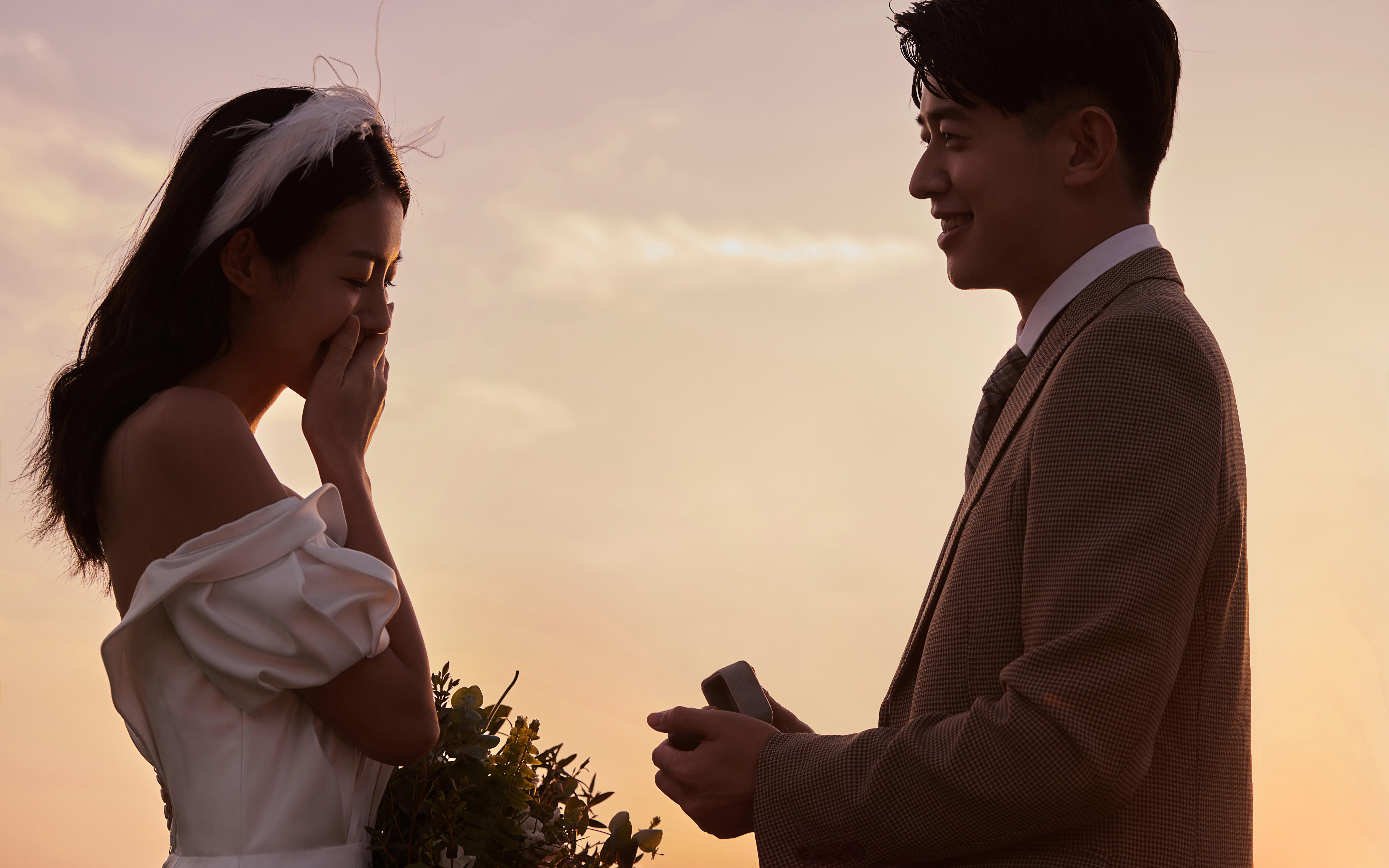 落日余暉下，我們的浪漫定格