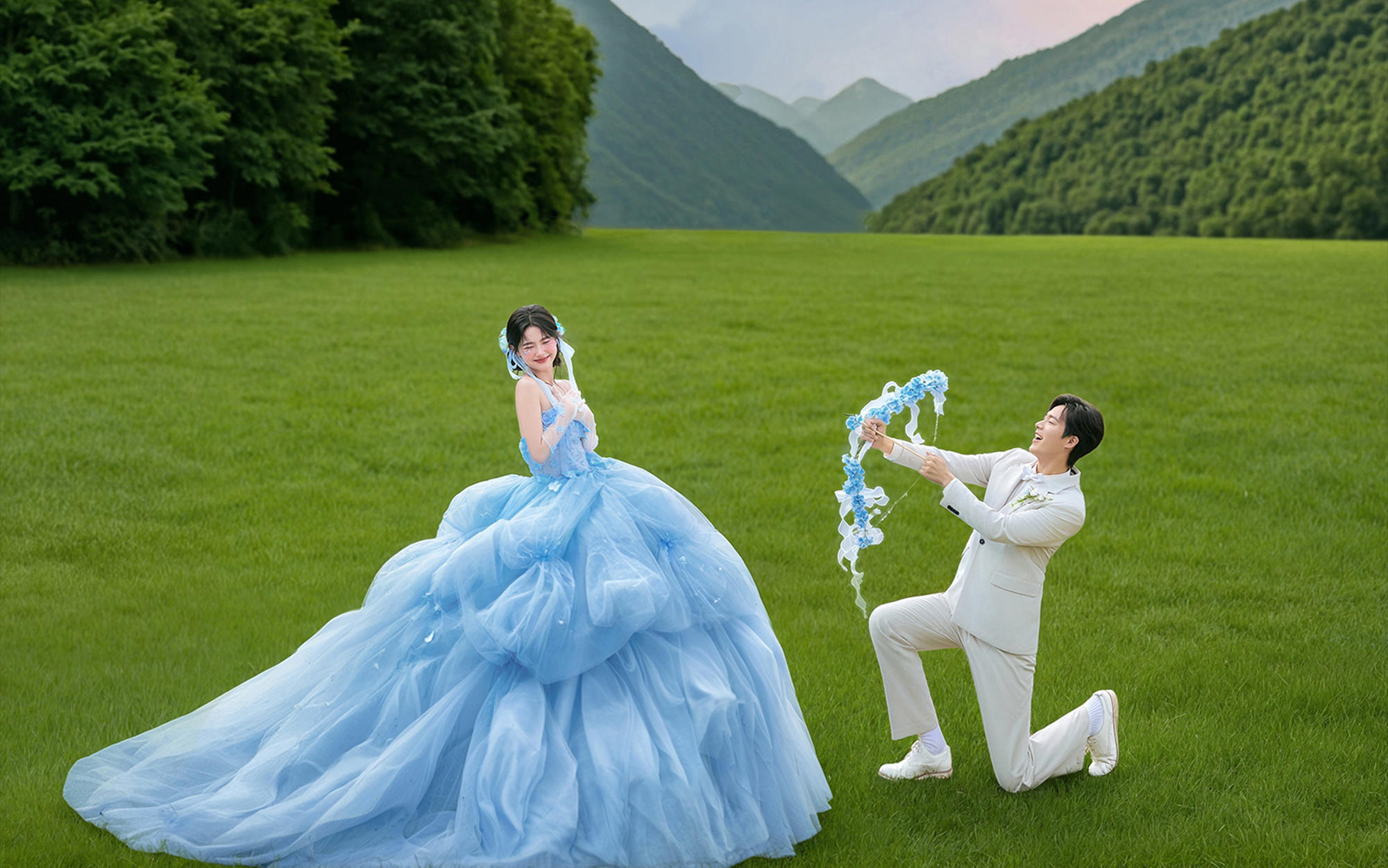 **??藍(lán)花神公主駕到！草坪逃逸日記?**