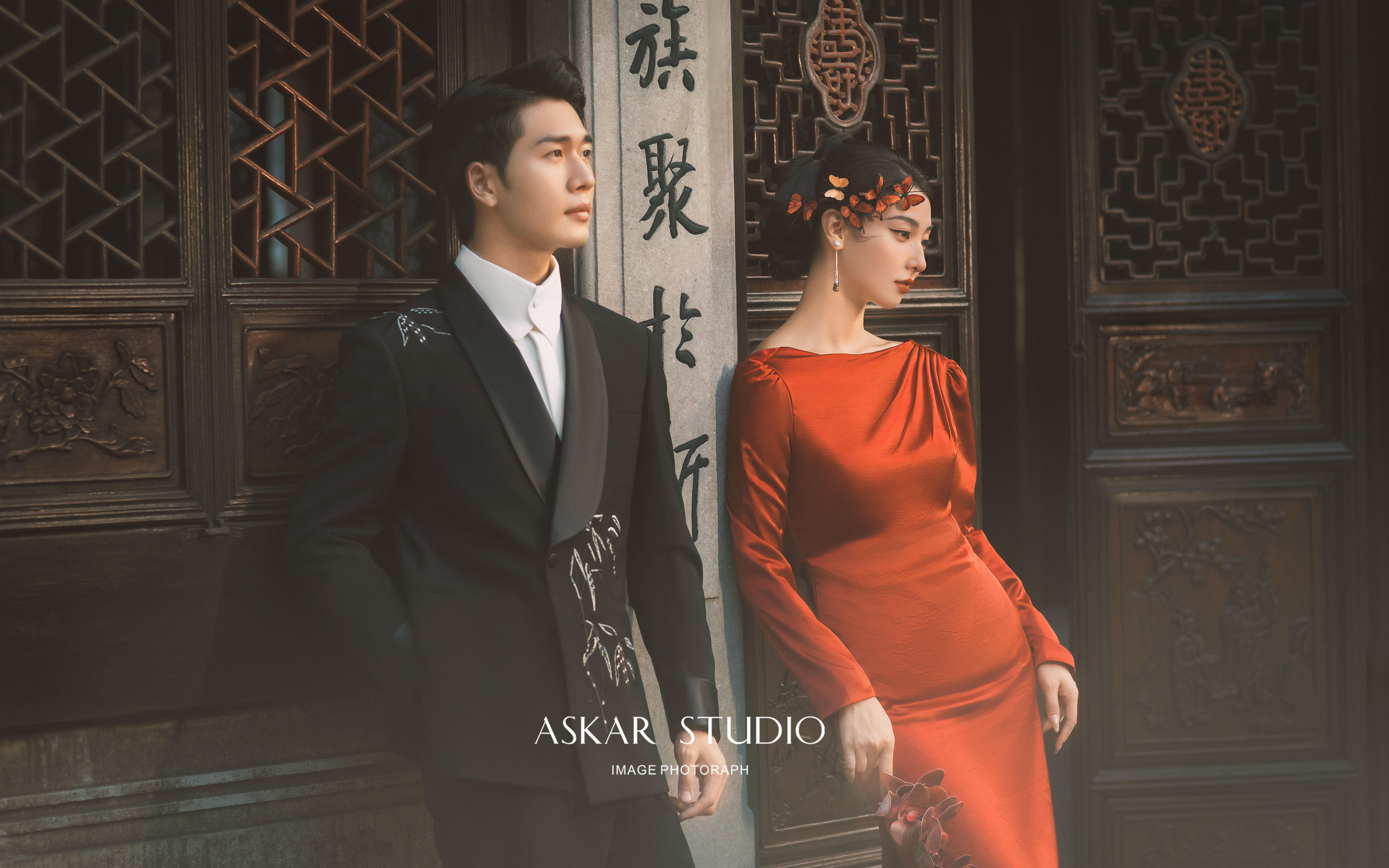 一袭红妆❤️新中式园林婚纱照尽显温婉静谧