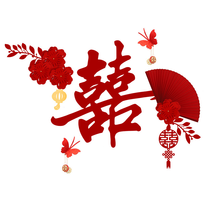 卧室床头背景墙装饰拉花