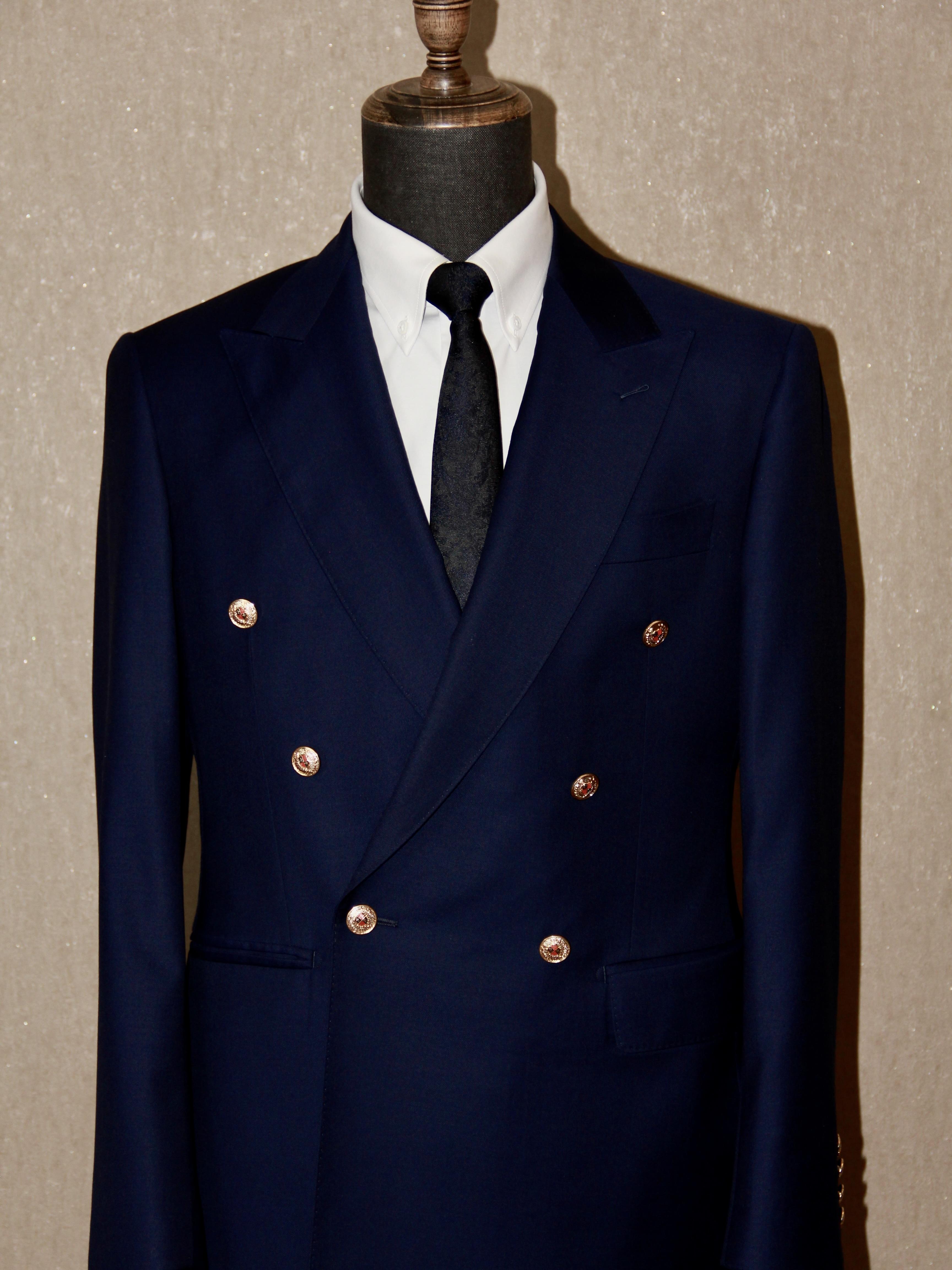 IVY学院风双排扣-藏蓝