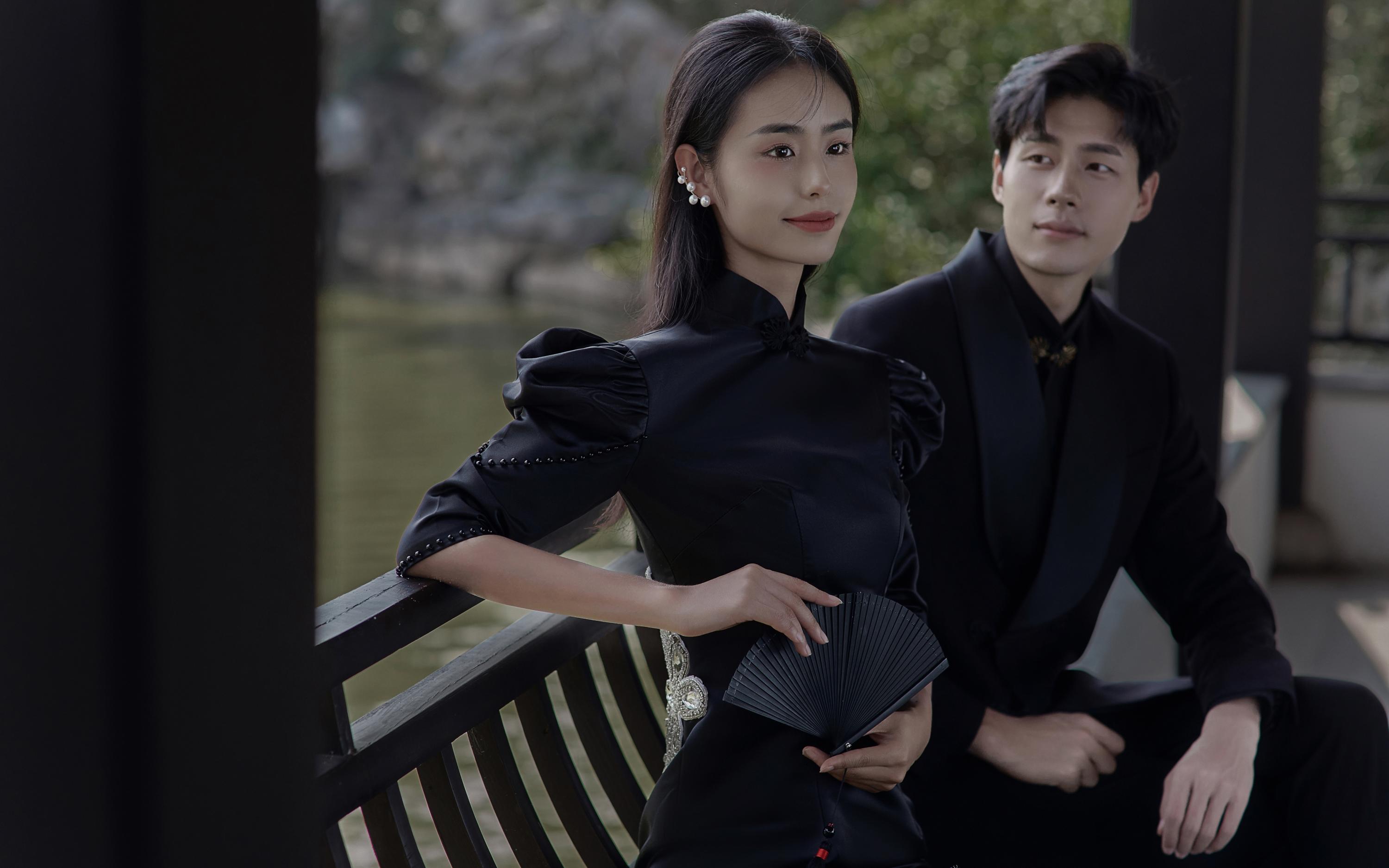 东方美学下的新中式园林婚纱照🍃