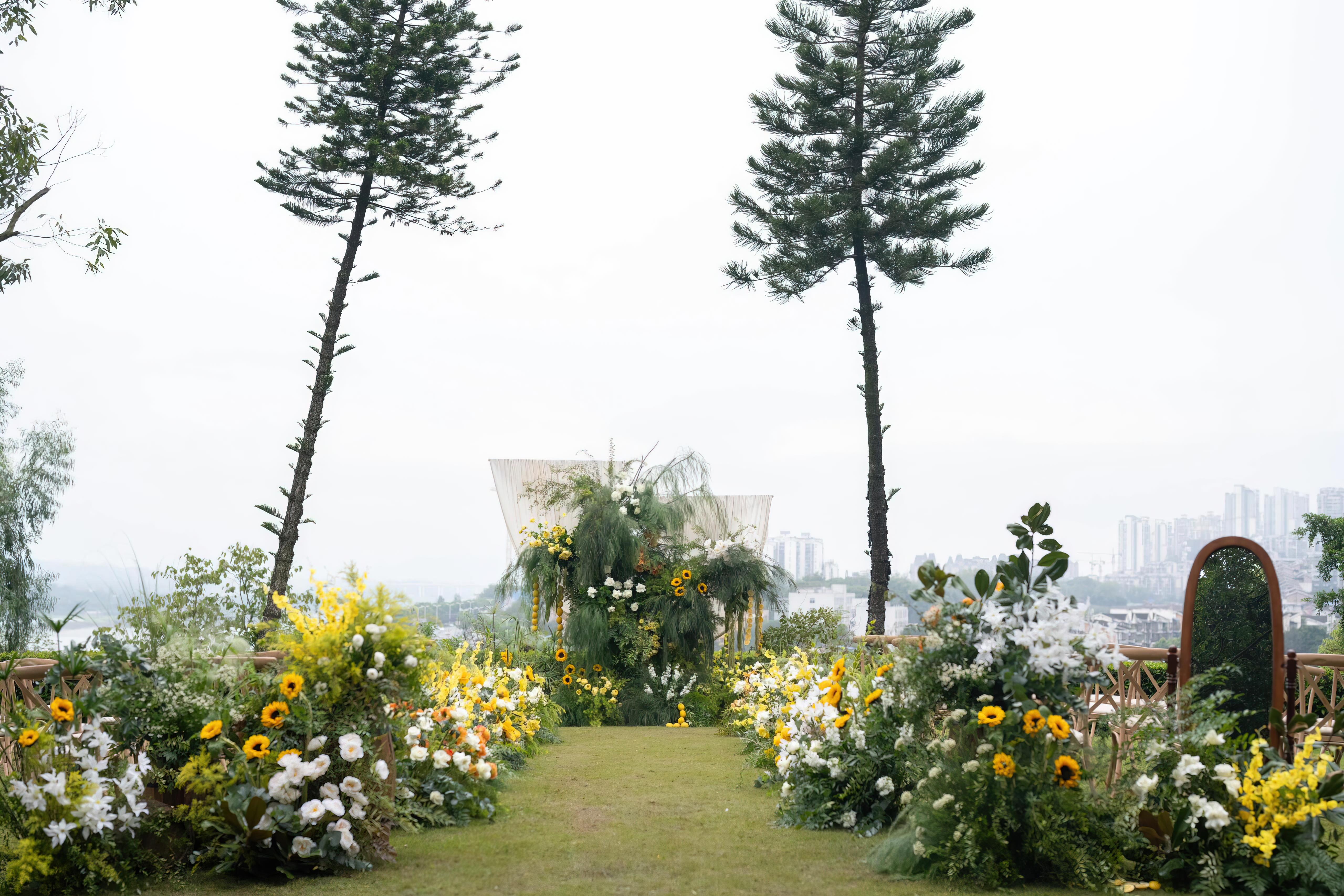 霧漫松林，花開見喜