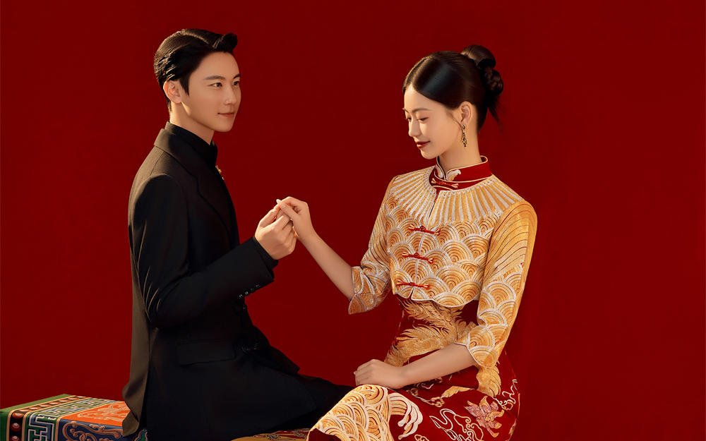 叮~~00后喜歡的秀禾婚紗照也太好看了吧！