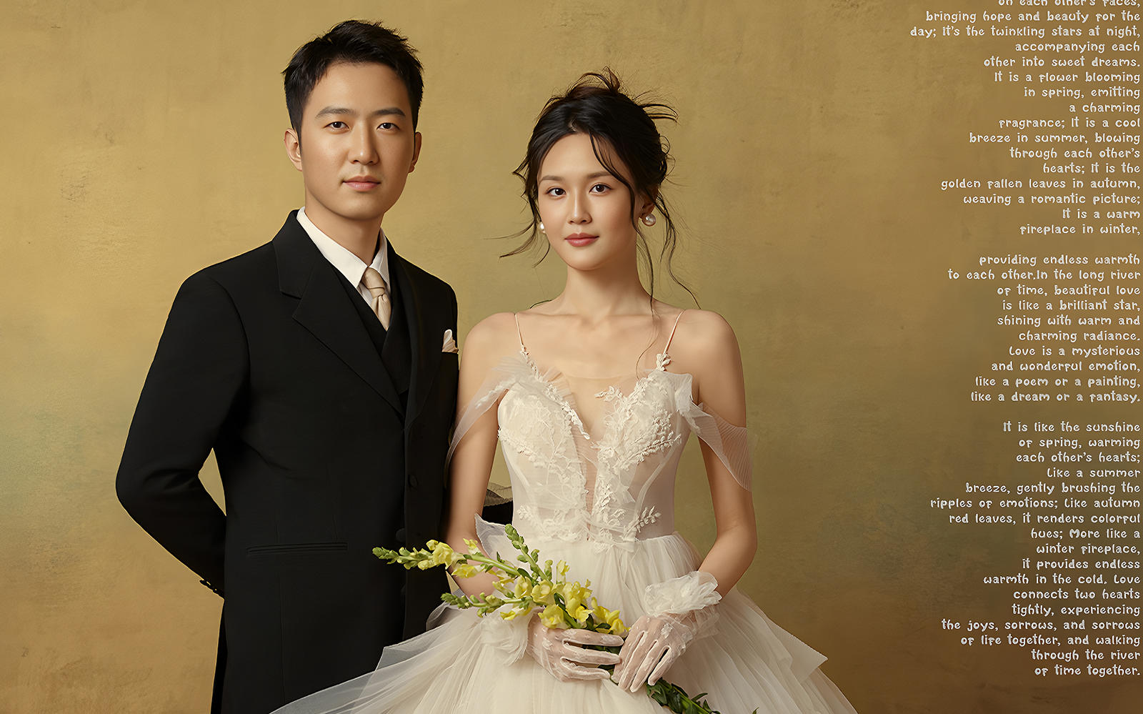 看不腻的简约高级油画婚纱照 唯美仙女