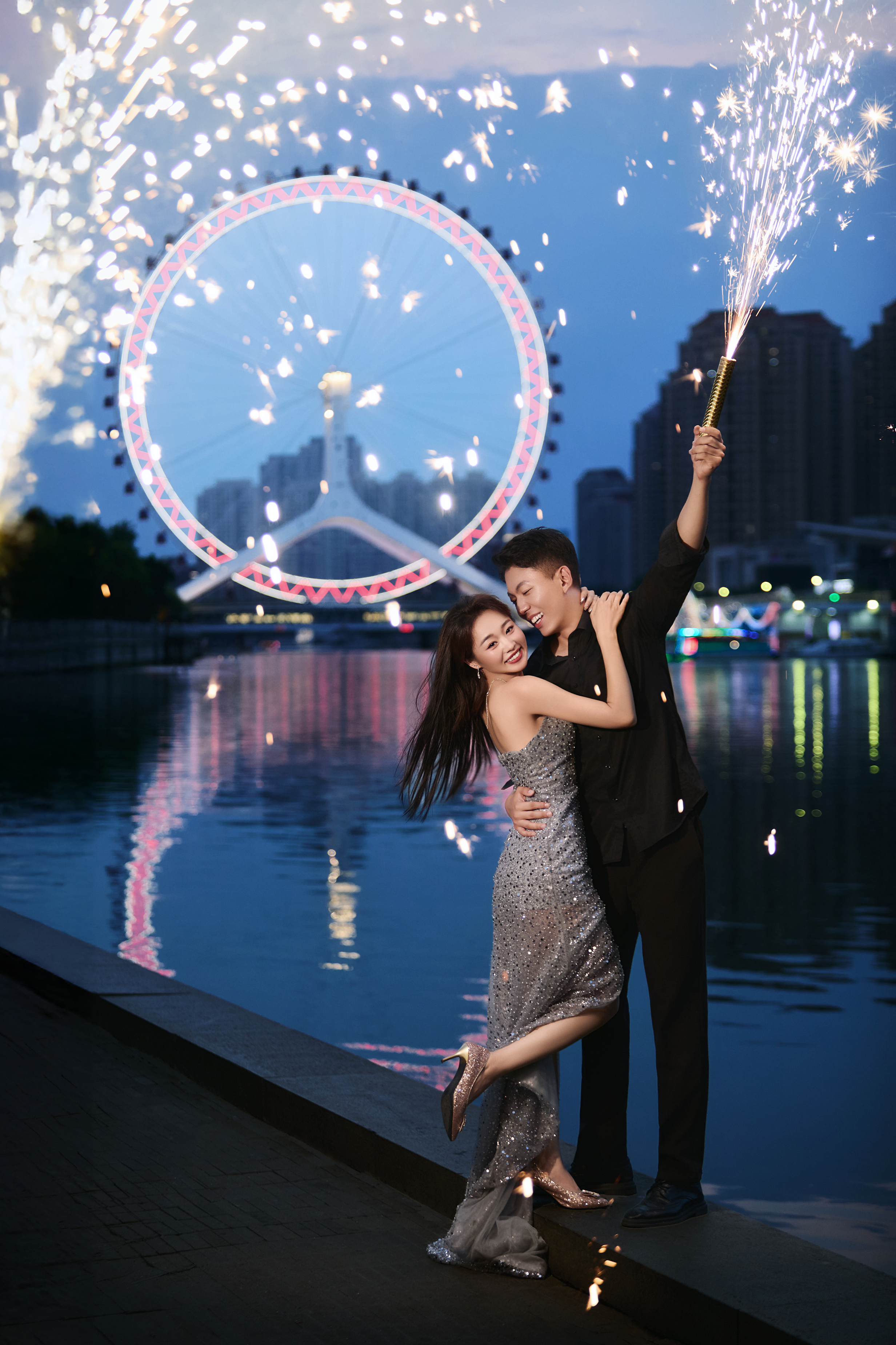 夜景婚纱照 / 城堡婚纱照 天津地标一价全含