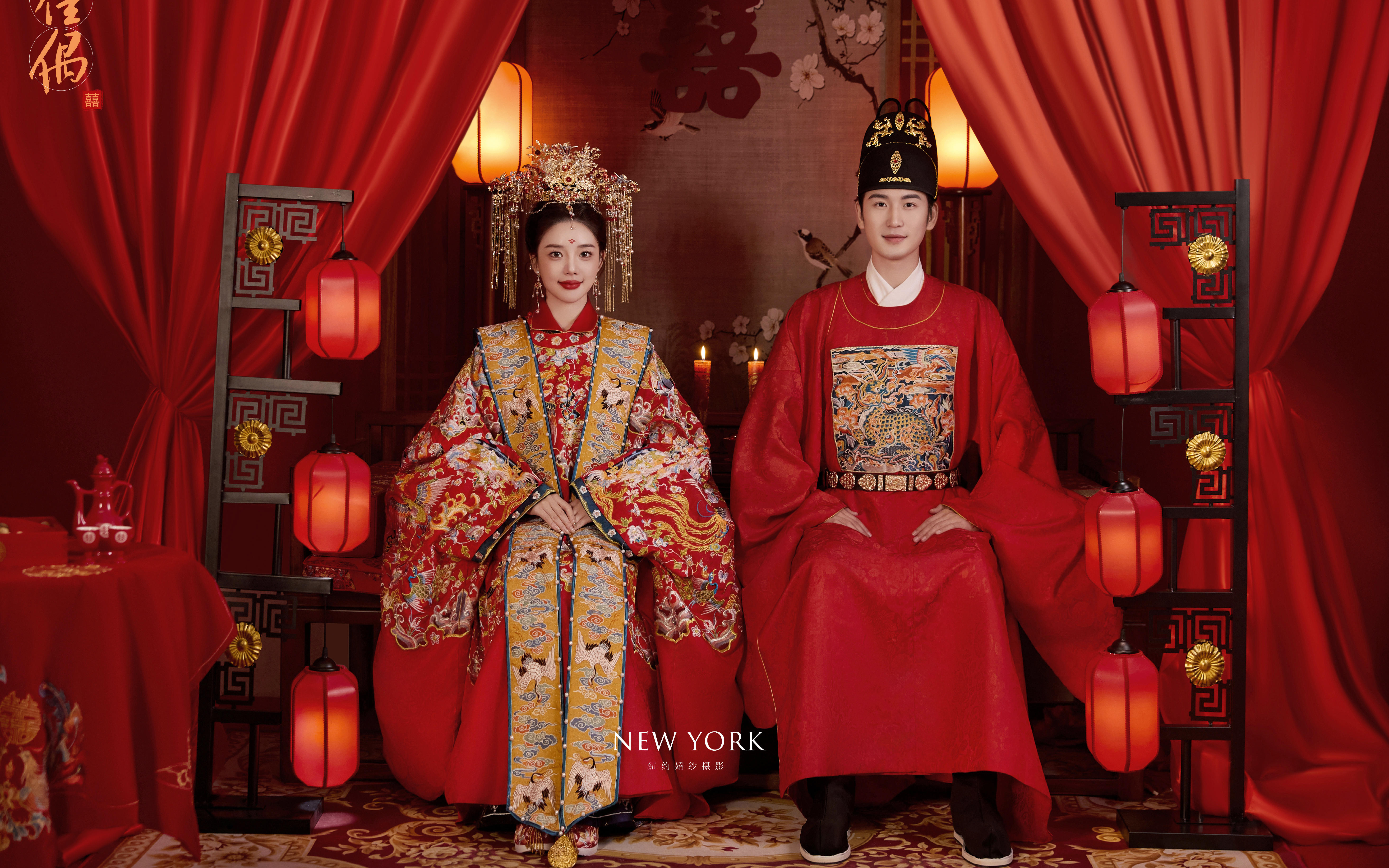 拍了洞房花烛汉服婚纱照心端庄大气长辈都夸