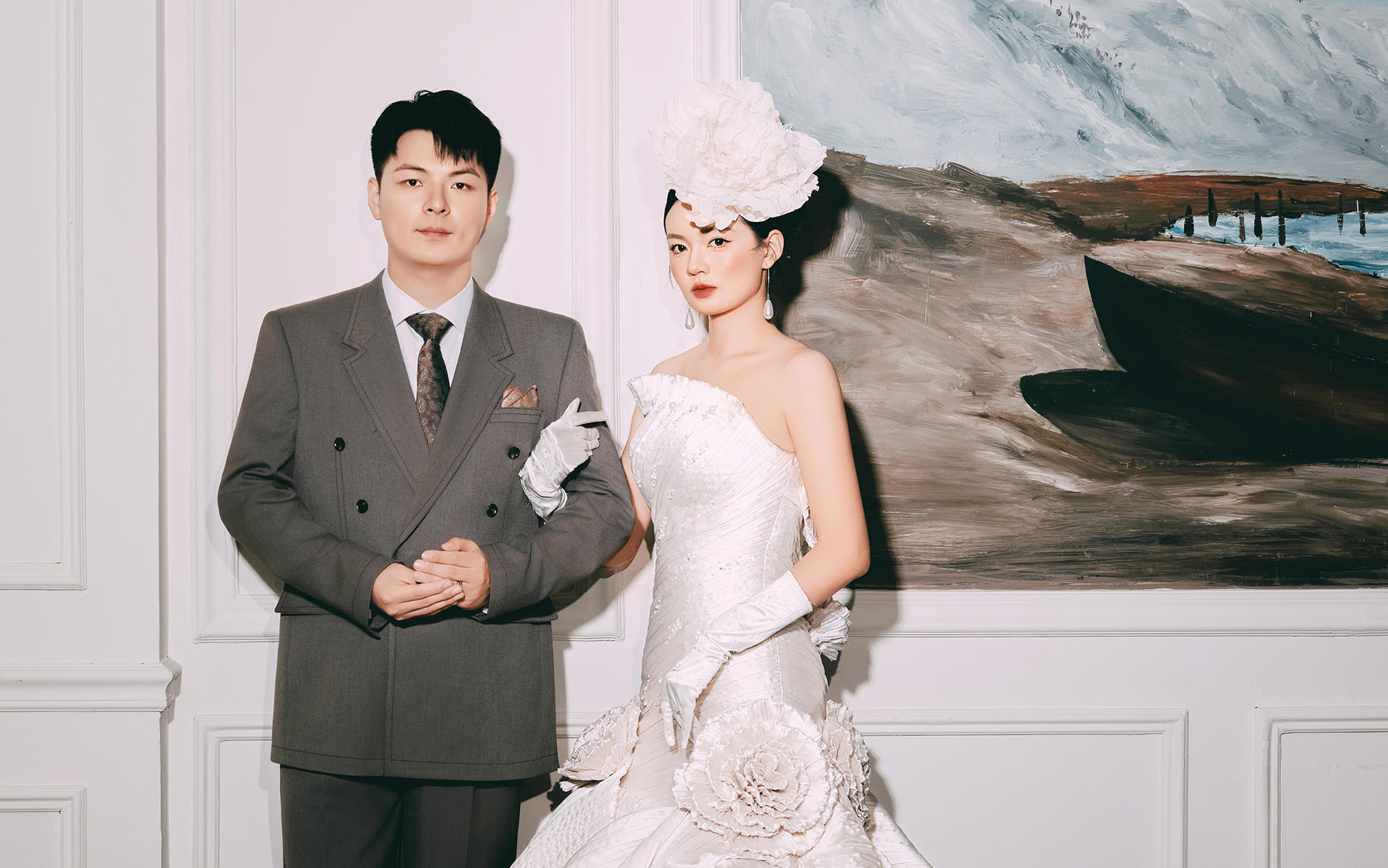 当油画遇上婚纱照，每帧都是文艺复兴的浪漫✨