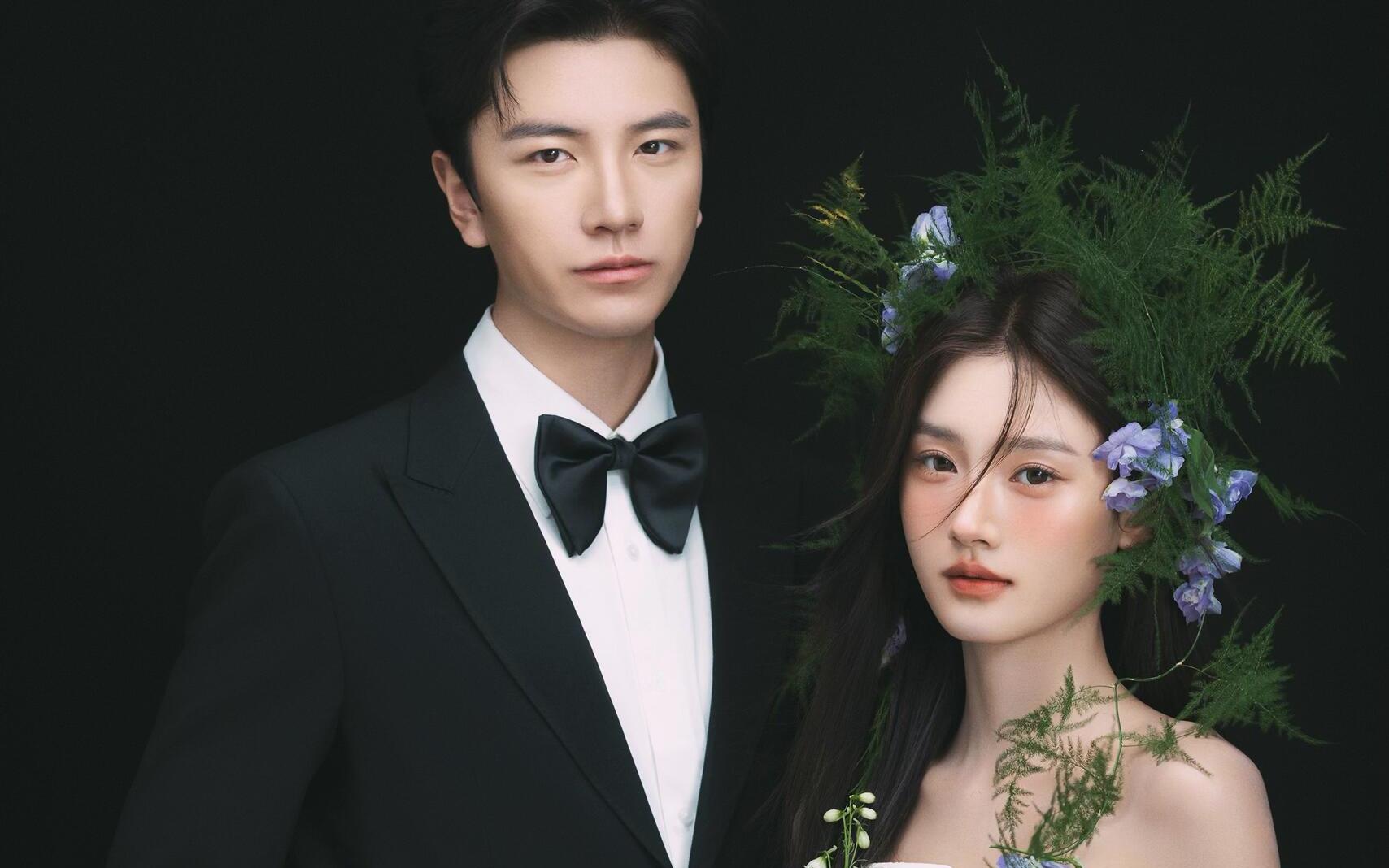 看過??組婚紗照，卻還是被極簡黑背景驚艷了