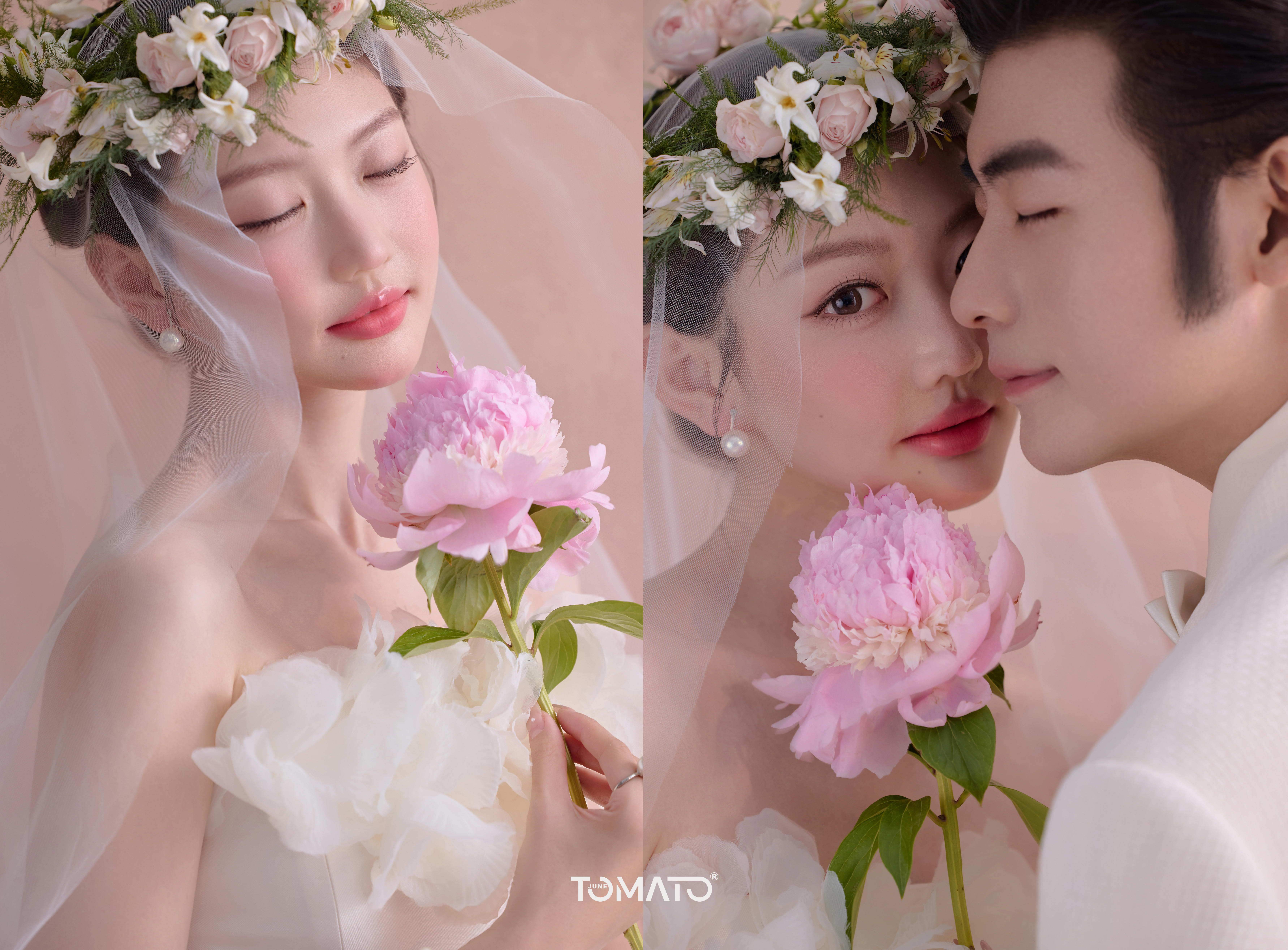 把爱揉进婚纱照里🌷粉色的浪漫永不褪色