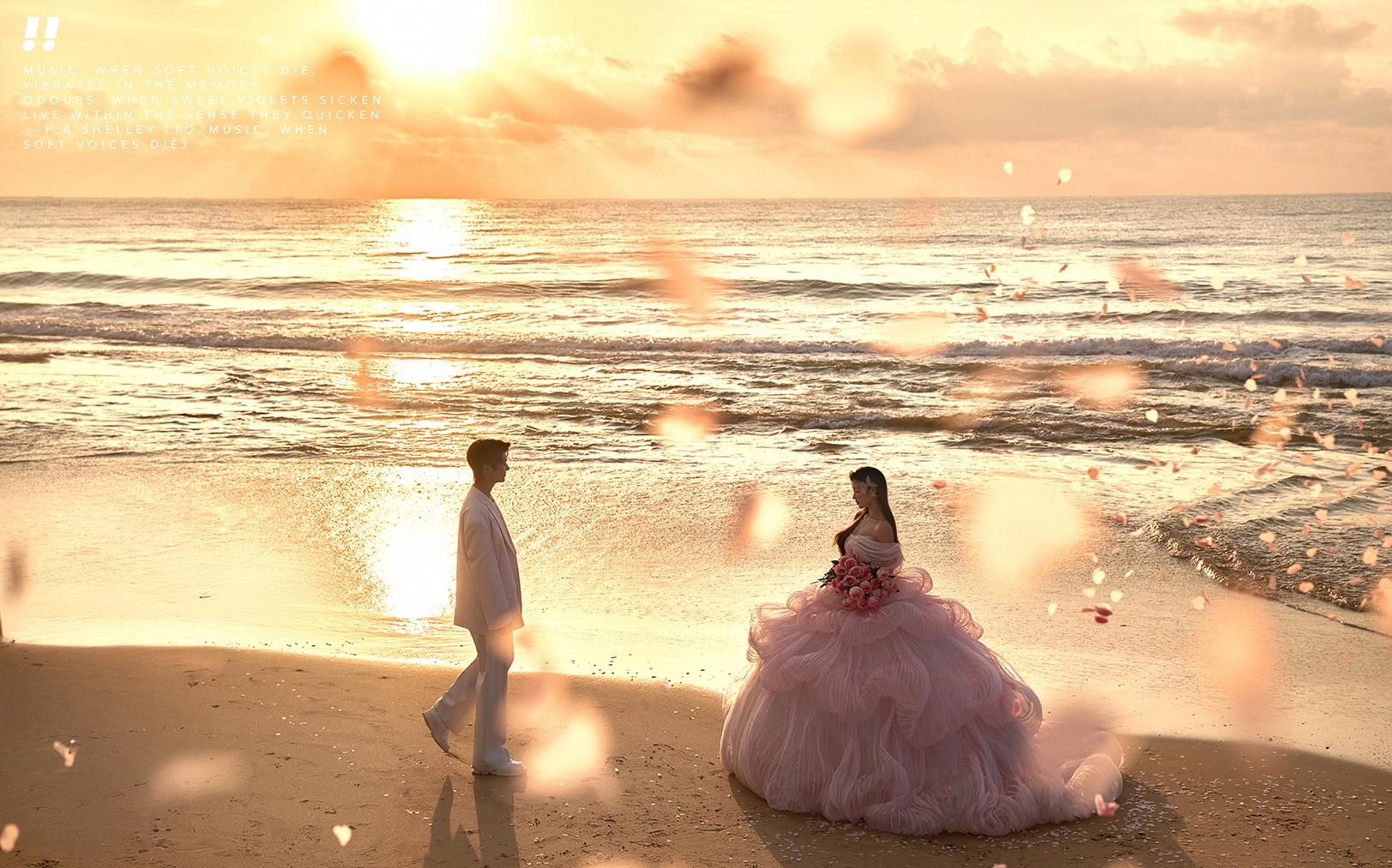 三亚样片·粉色海洋💞让人无限心动丨海景婚纱照