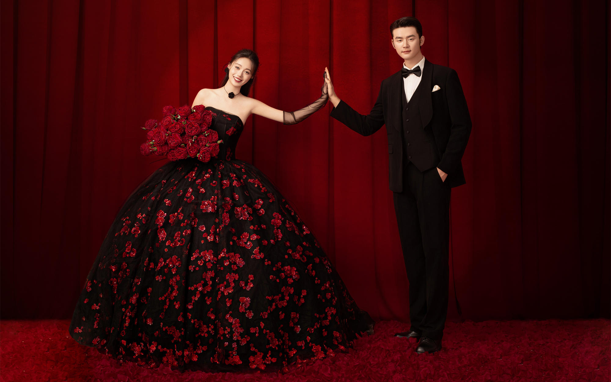【纽约】以爱为营彩色晚礼服婚纱照