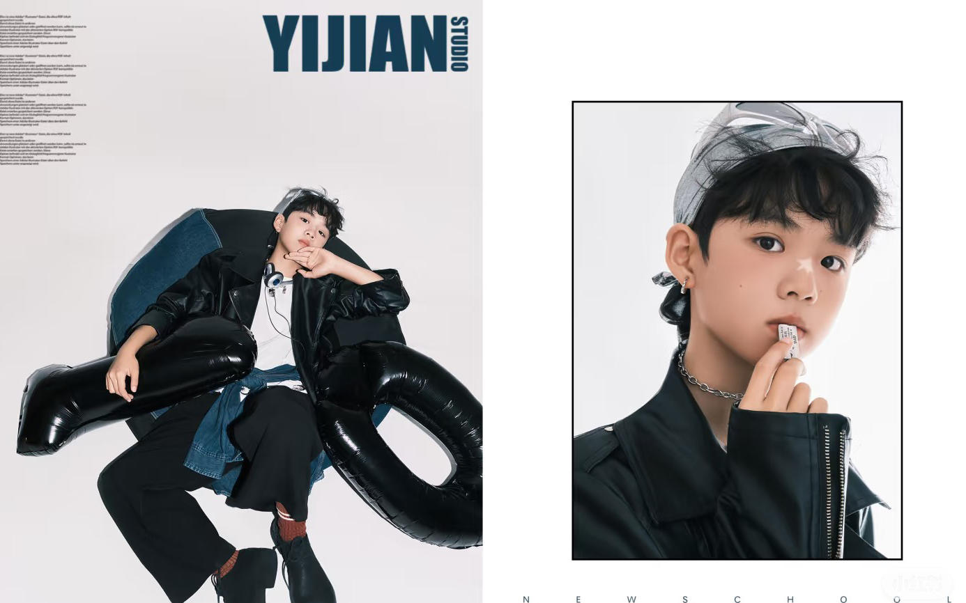 黑色皮衣雜志風(fēng)