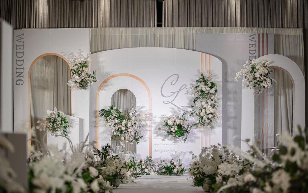 幸福像花儿/白绿婚礼布置/小清新婚礼风