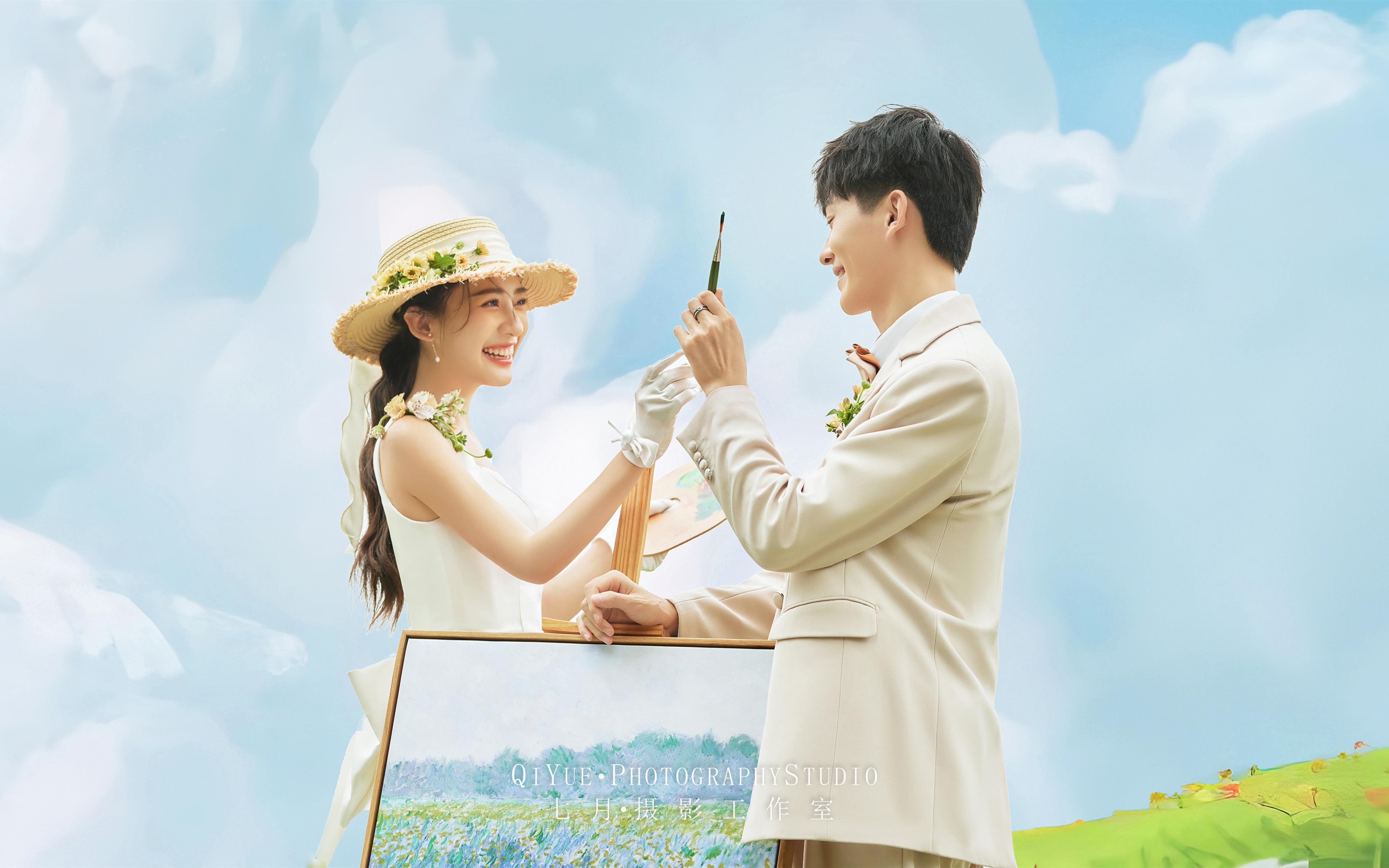 把婚纱照拍进宫崎骏的动漫里