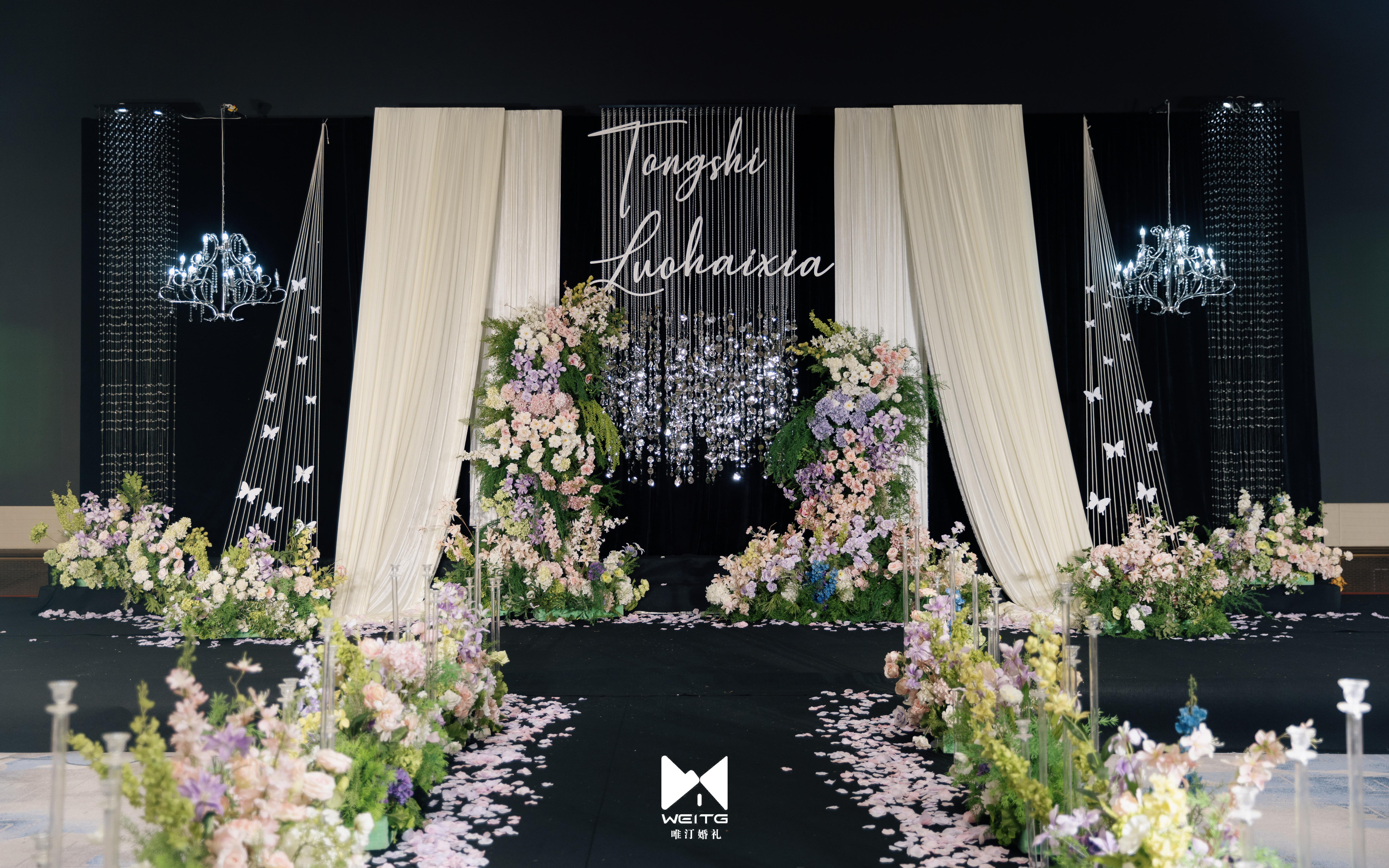 嘉魚輔仁酒店韓式布幔水晶婚禮|唯汀婚禮策劃