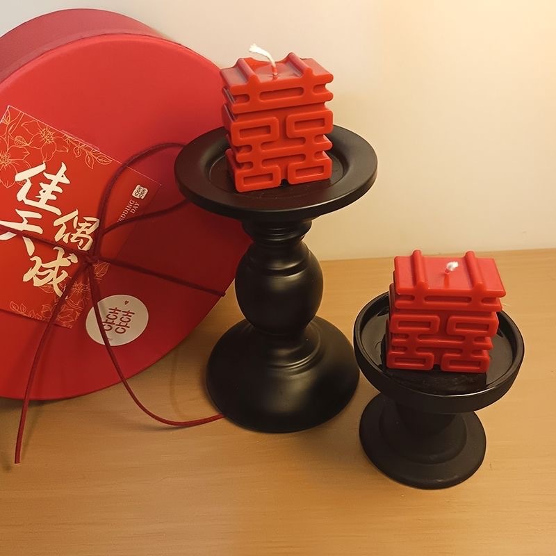 婚庆喜蜡烛复古罗马柱烛台婚礼氛围装饰摆件