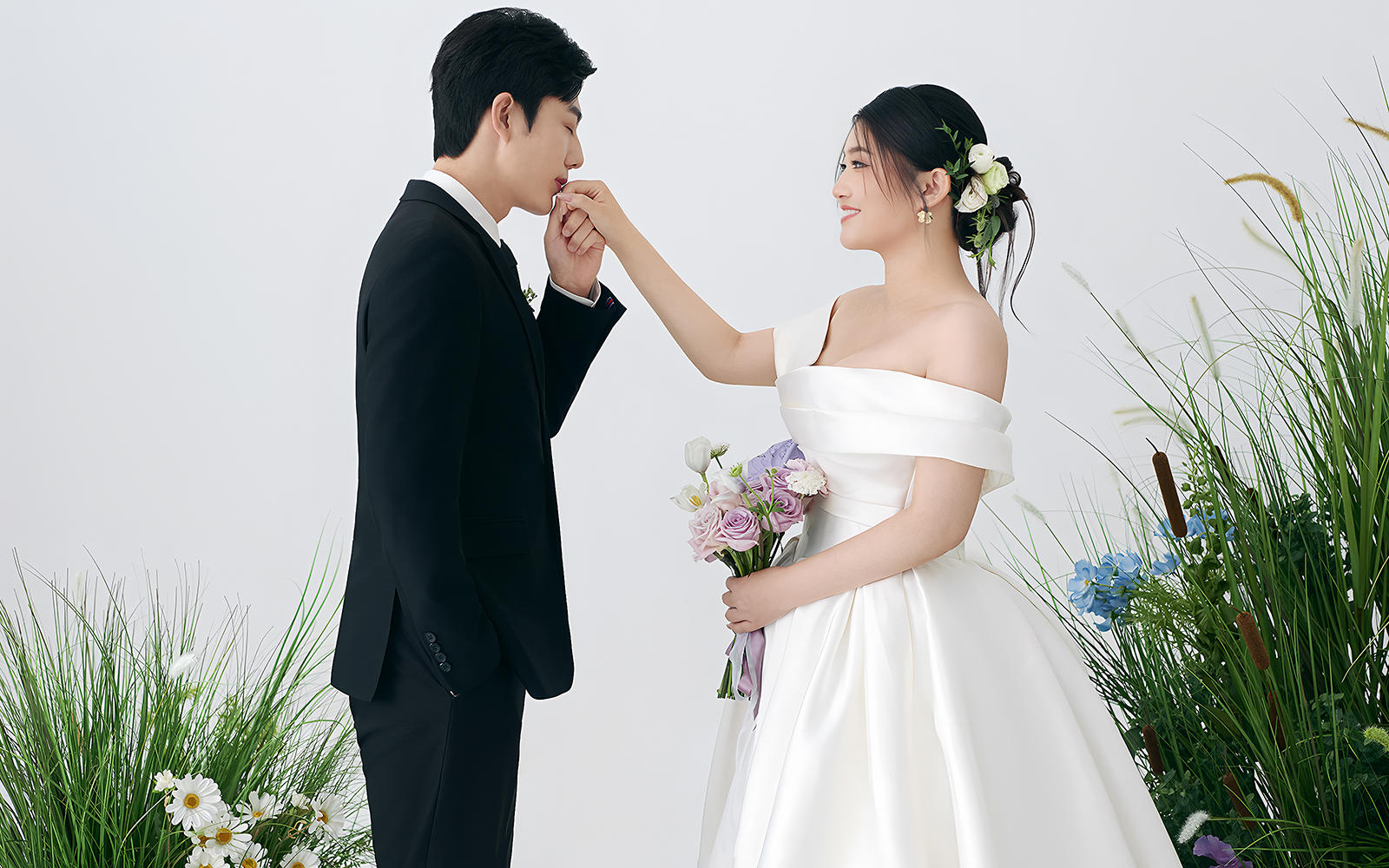 韩系花房婚纱照 肉肉新娘的神仙客片公开啦