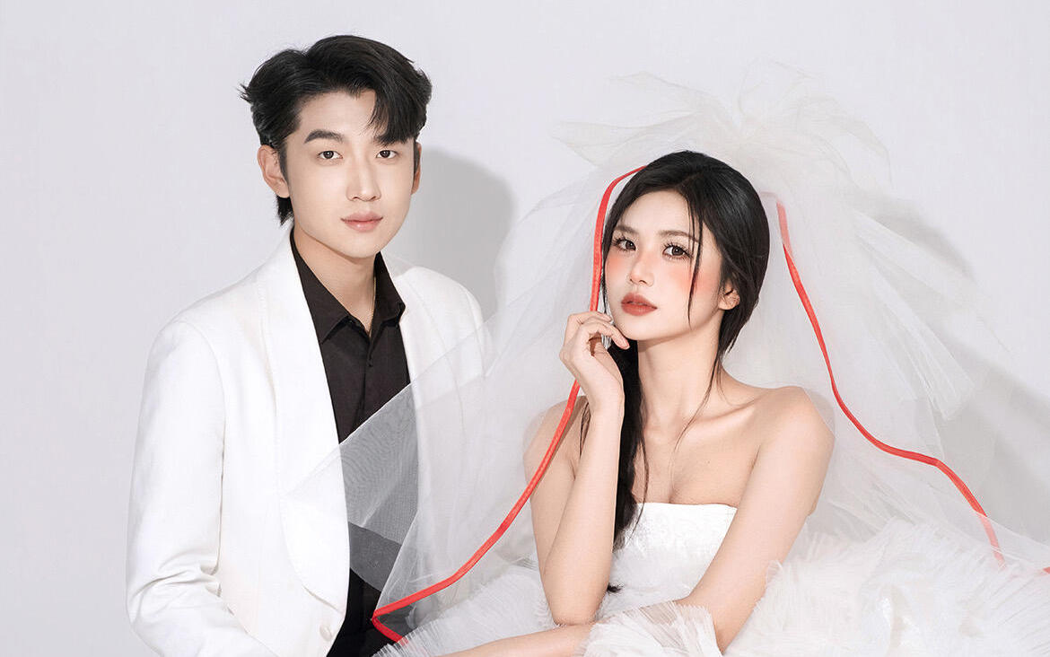 小众黑纱婚纱照 甜酷女孩直接抄作业