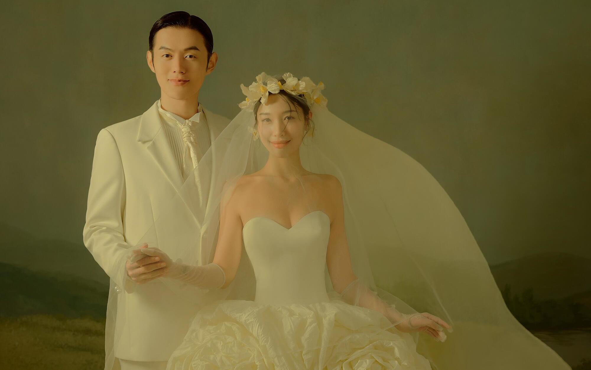 美晕了&浪漫到骨子里的油画风婚纱照