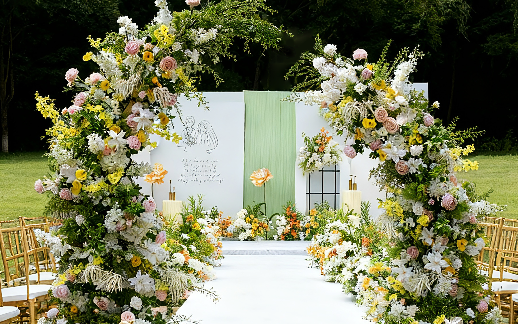 户外小清新-小预算户外婚礼