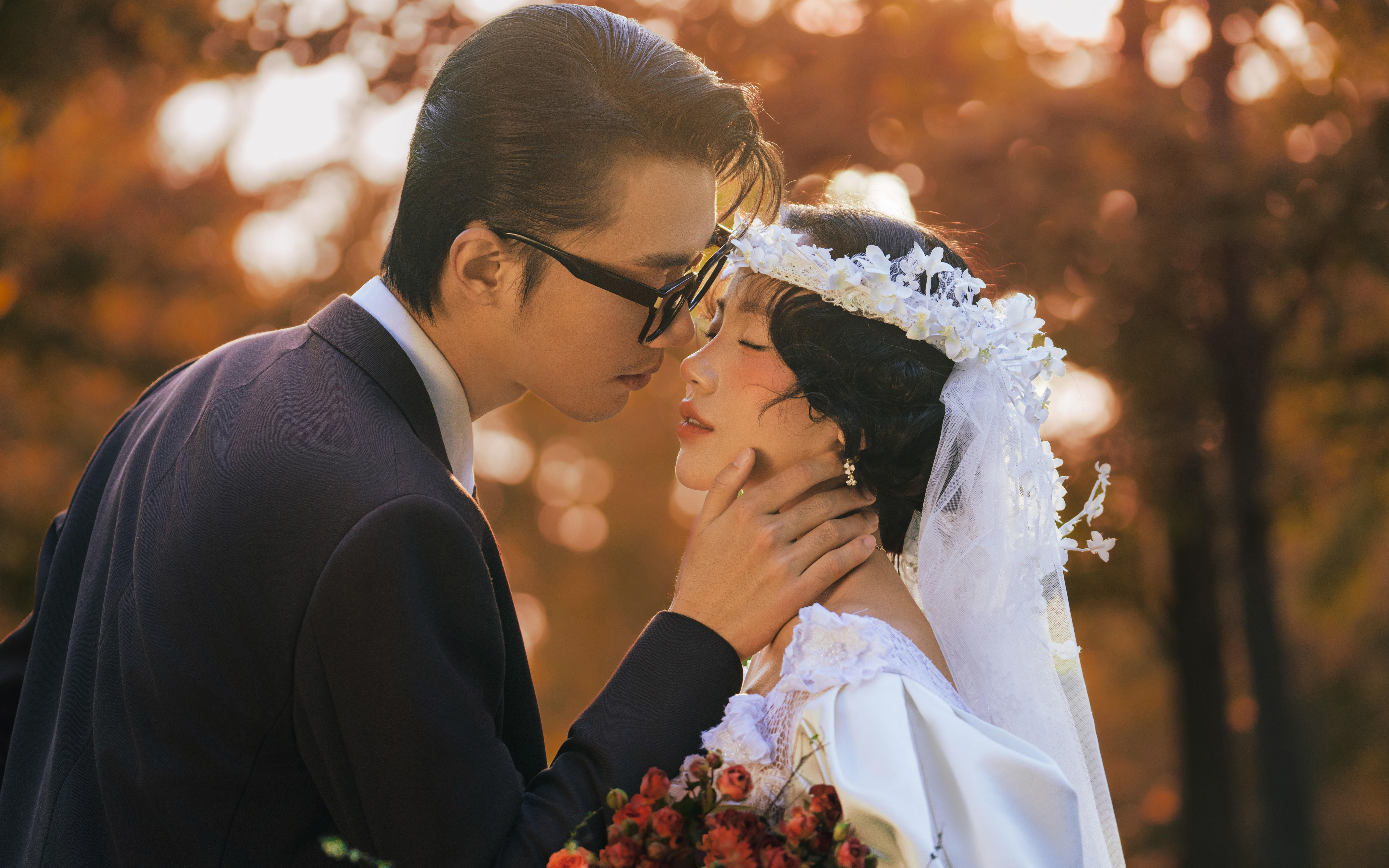 会心动的秋季婚纱照