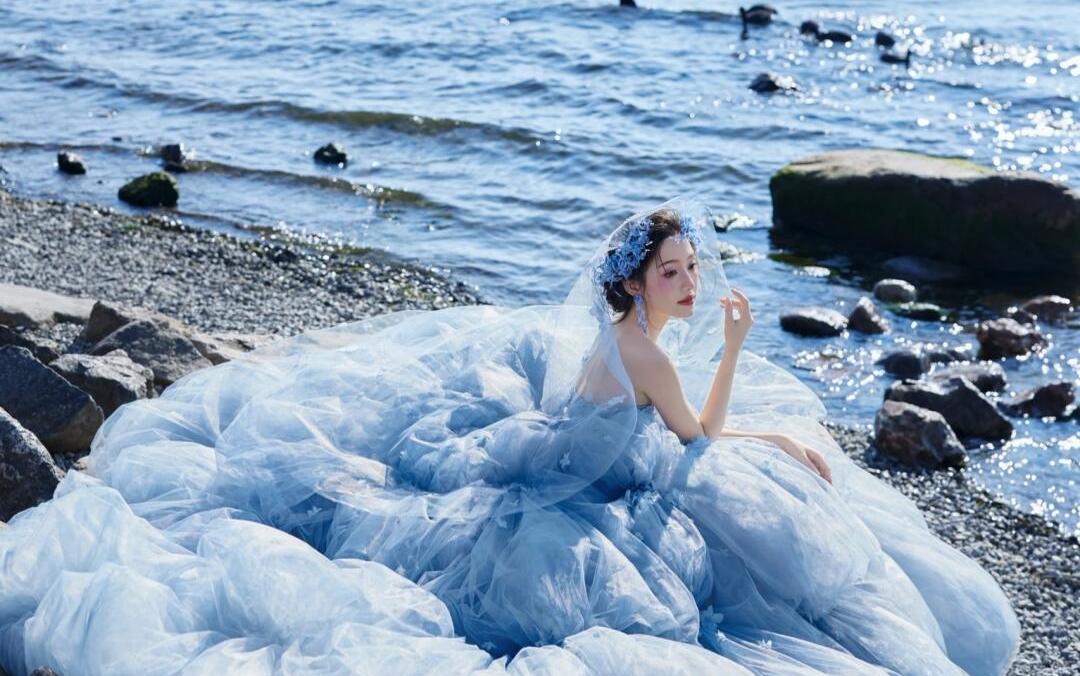 海边的蓝色梦境💙蓝色花神美到窒息