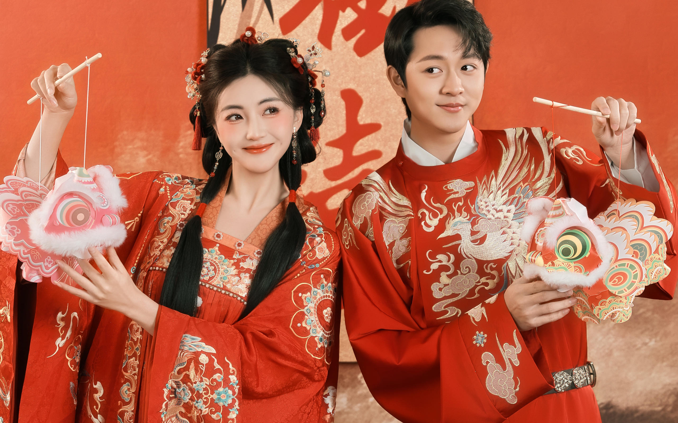 甜甜蜜蜜的國(guó)風(fēng)漢服喜嫁風(fēng)婚紗照超可愛哦