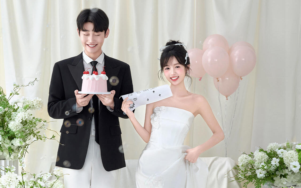 還得是咱00后??純愛少女的室內(nèi)韓系婚紗照