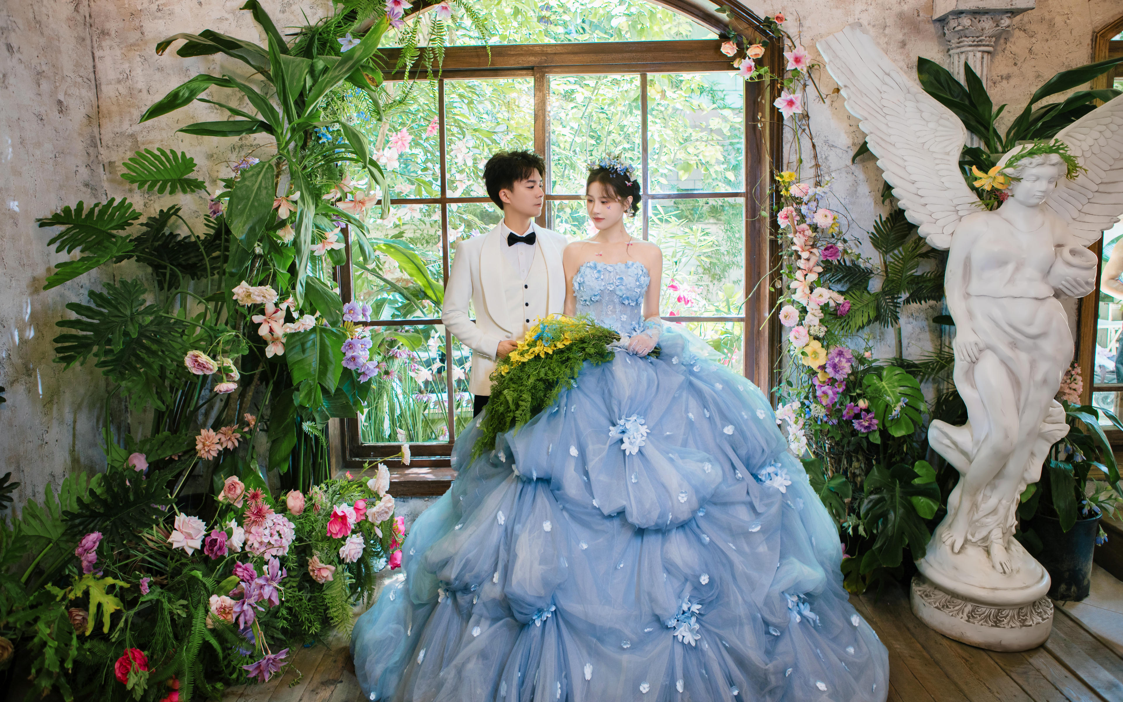 客照分享|藍(lán)色花神系列婚紗照