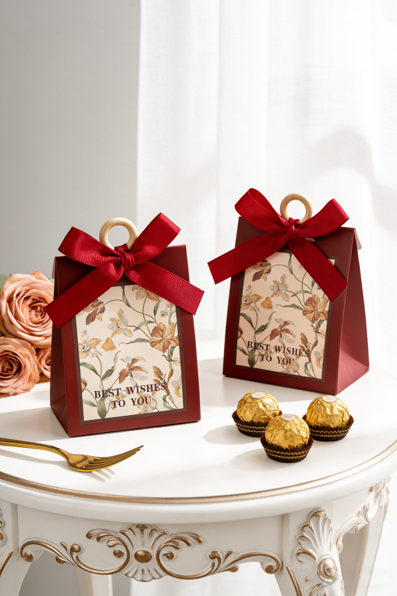 包好发货 成品喜糖套餐简约花卉 喜糖+喜糖盒【成品喜糖不支持退换】